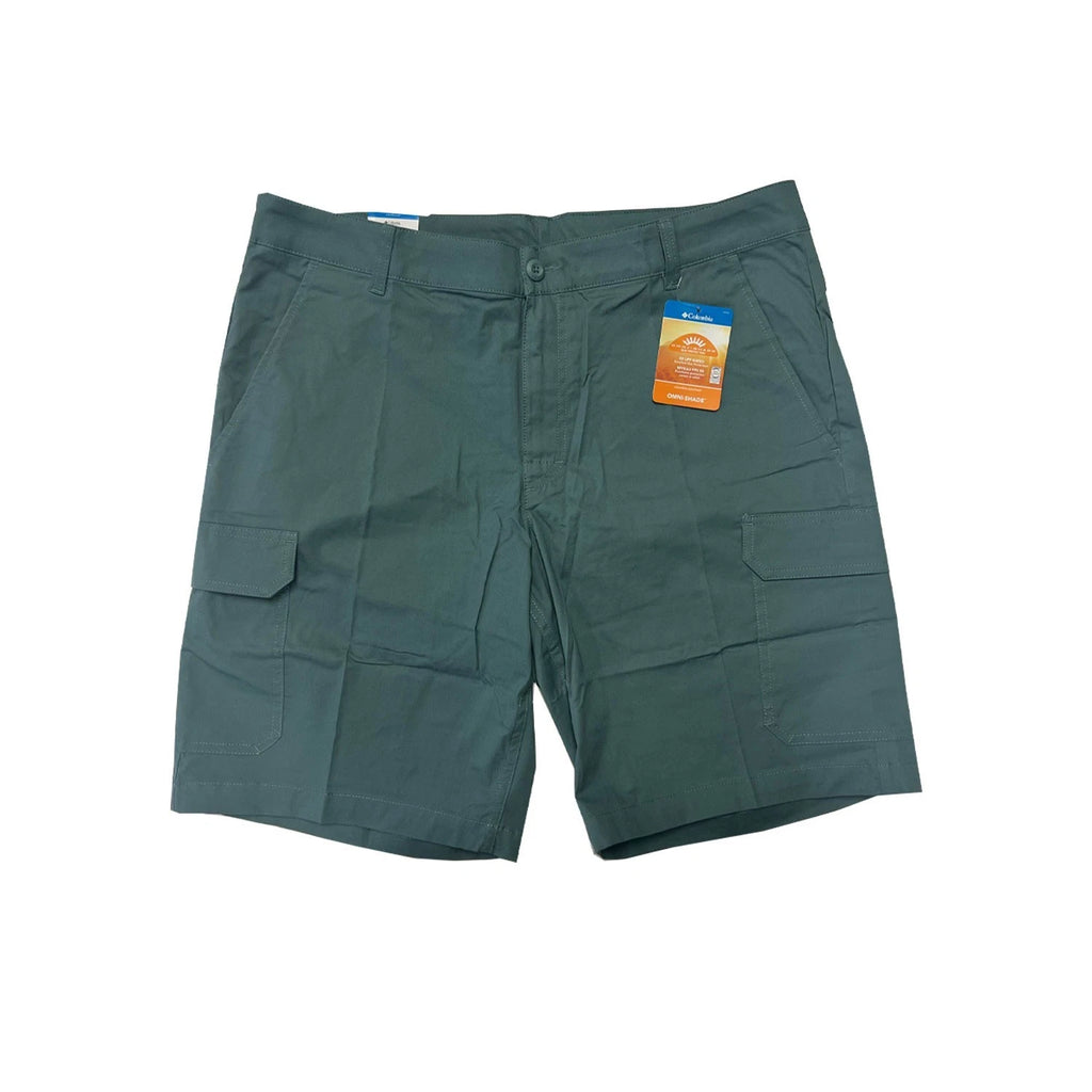 Columbia Men's Green Short Cargo Rapid Rivers Omni-Shade UPF 10" Inseam (347)