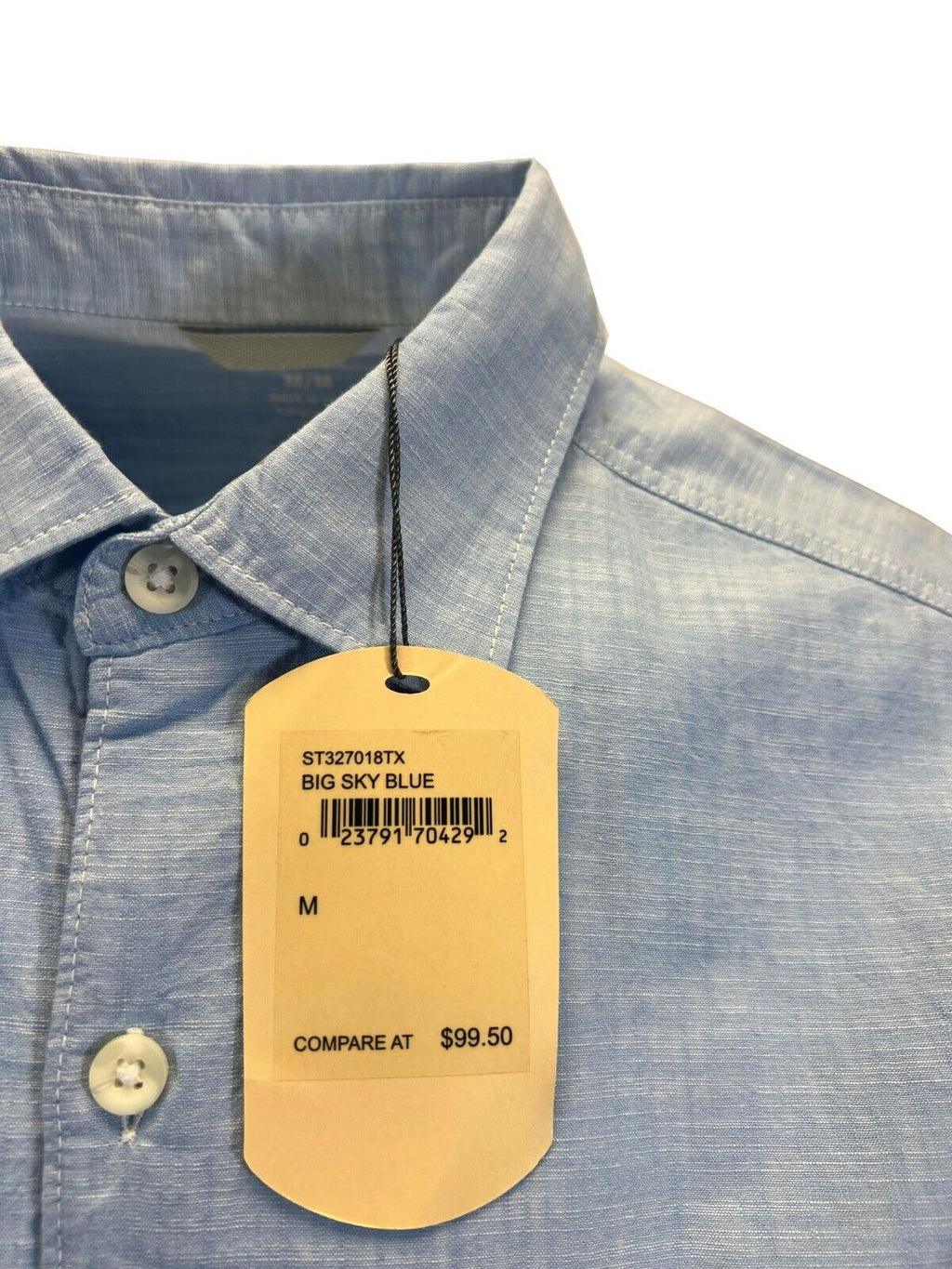 Tommy Bahama Men's Big Sky Blue Shirt Button Up Short Sleeve (S09)