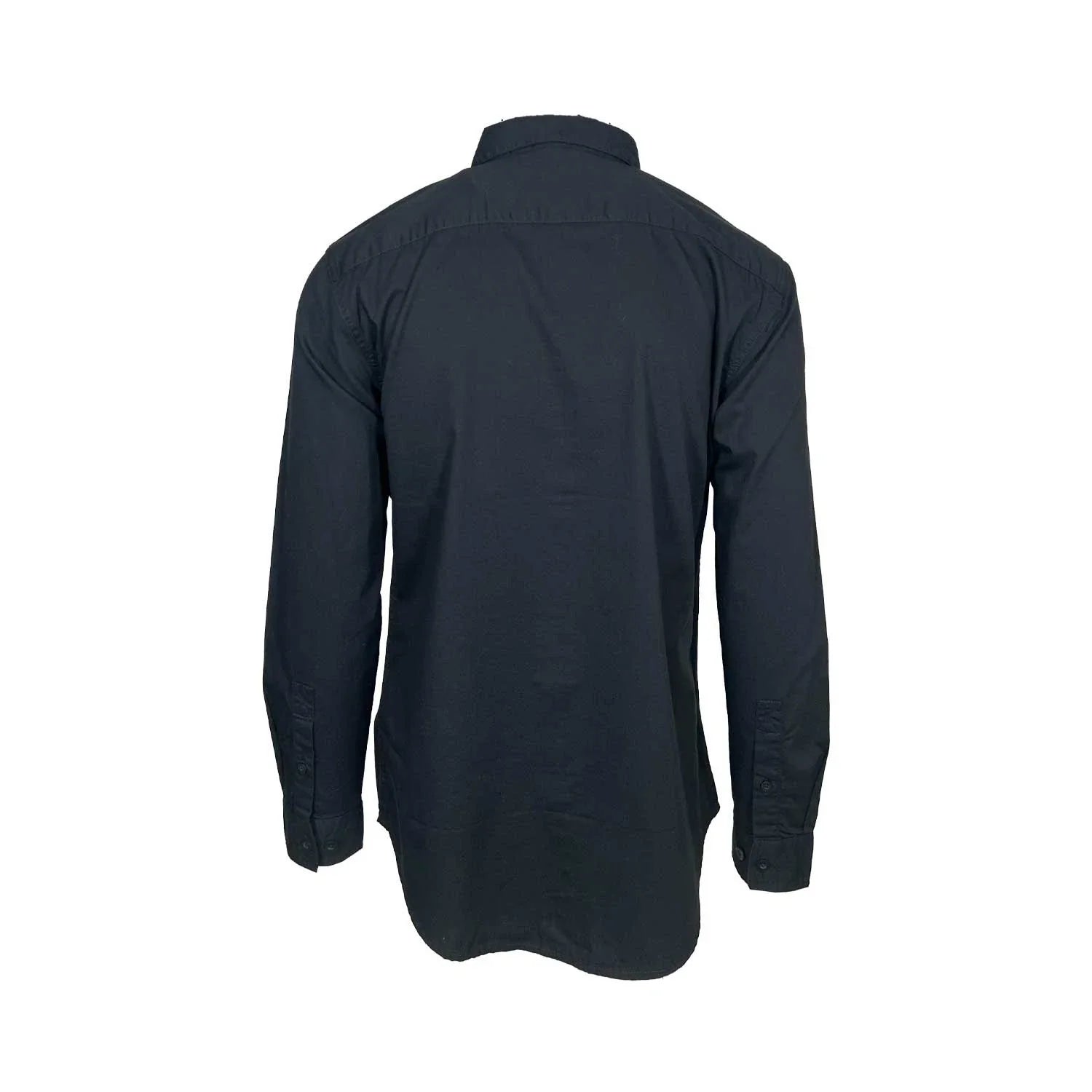 HD Branded Men’s Black Shirt Bar & Shield Solid Long Sleeve (353)