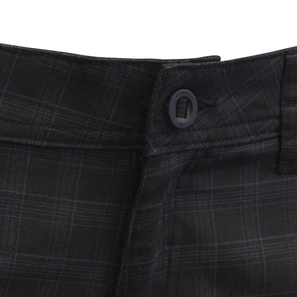 O'Neill Men's Dark Grey Horizon Plaid Chino Short