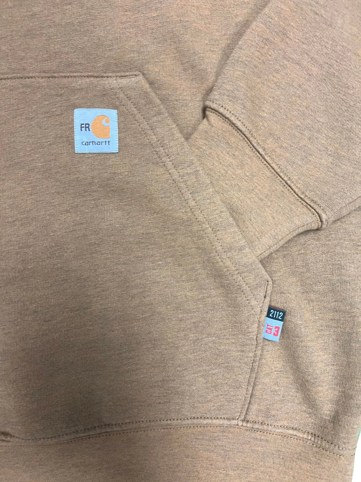 Carhartt FR Men's Brown Sweatshirt Force Midweight Hooded Pullover (S45)