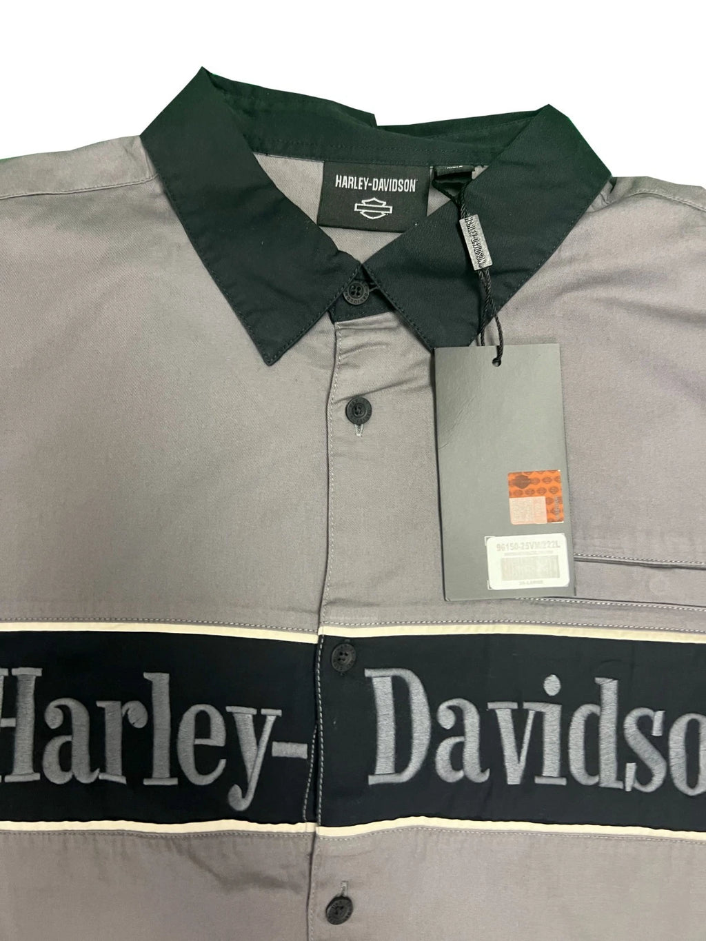 HD Brand Men's Grey Garage Mechanic Short Sleeve Shirt (358)