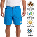Bimini Bay Outfitters Men's Blue Wave Short Boca Grande II Fishing (S08)