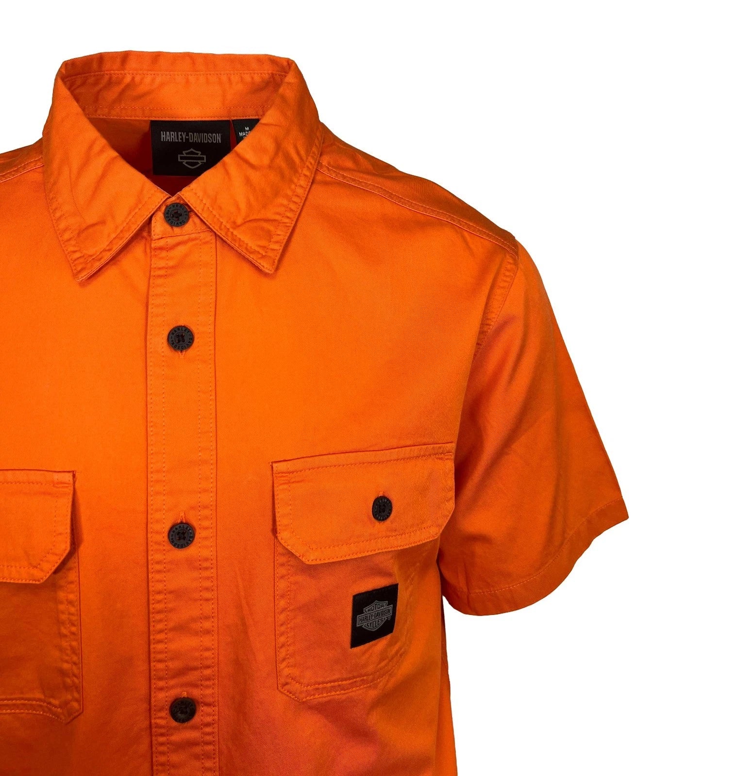 HD Branded Men's Orange Shirt Rising Eagle Lightweight Twill S/S (S349)
