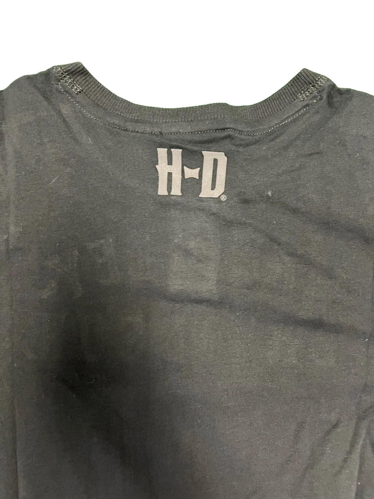 HD Branded Men's Black Shirt Reinforced Ribbed Paneling L/S Tee (S108)