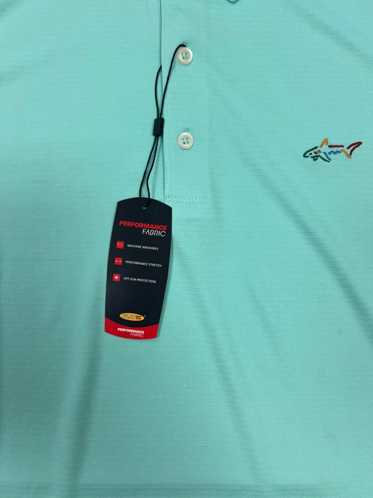 Greg Norman Men's Green Wave T-Shirt - Polo Play Dry UPF Performance Tee (S21)