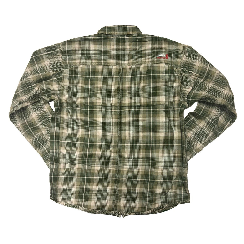 Ariat FR Men's Green Plaid Shirt Monument Jacket Long Sleeve (S59)