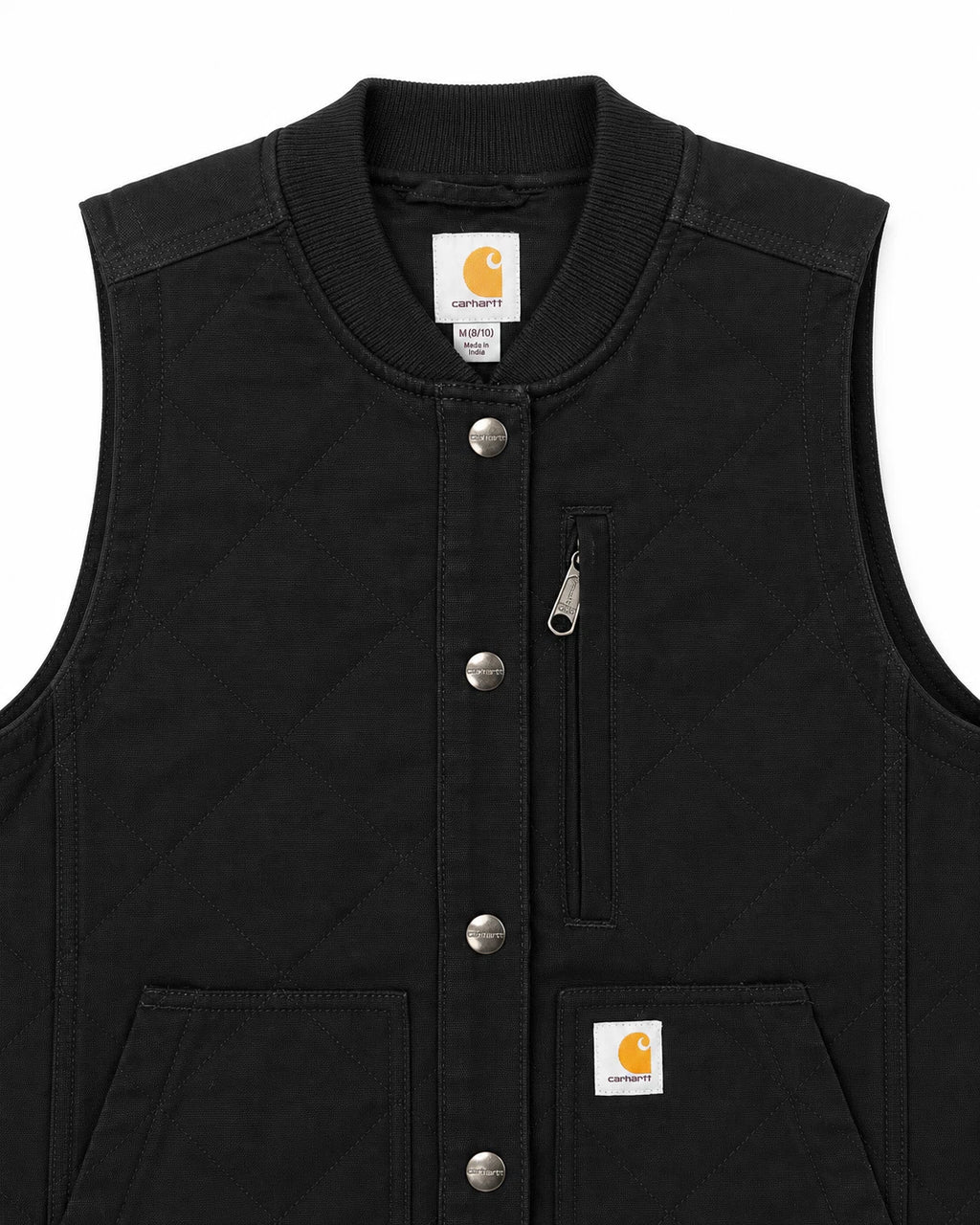 Carhartt Women's Black Rugged Flex Relaxed Collar Vest Sleeve Less (S10)