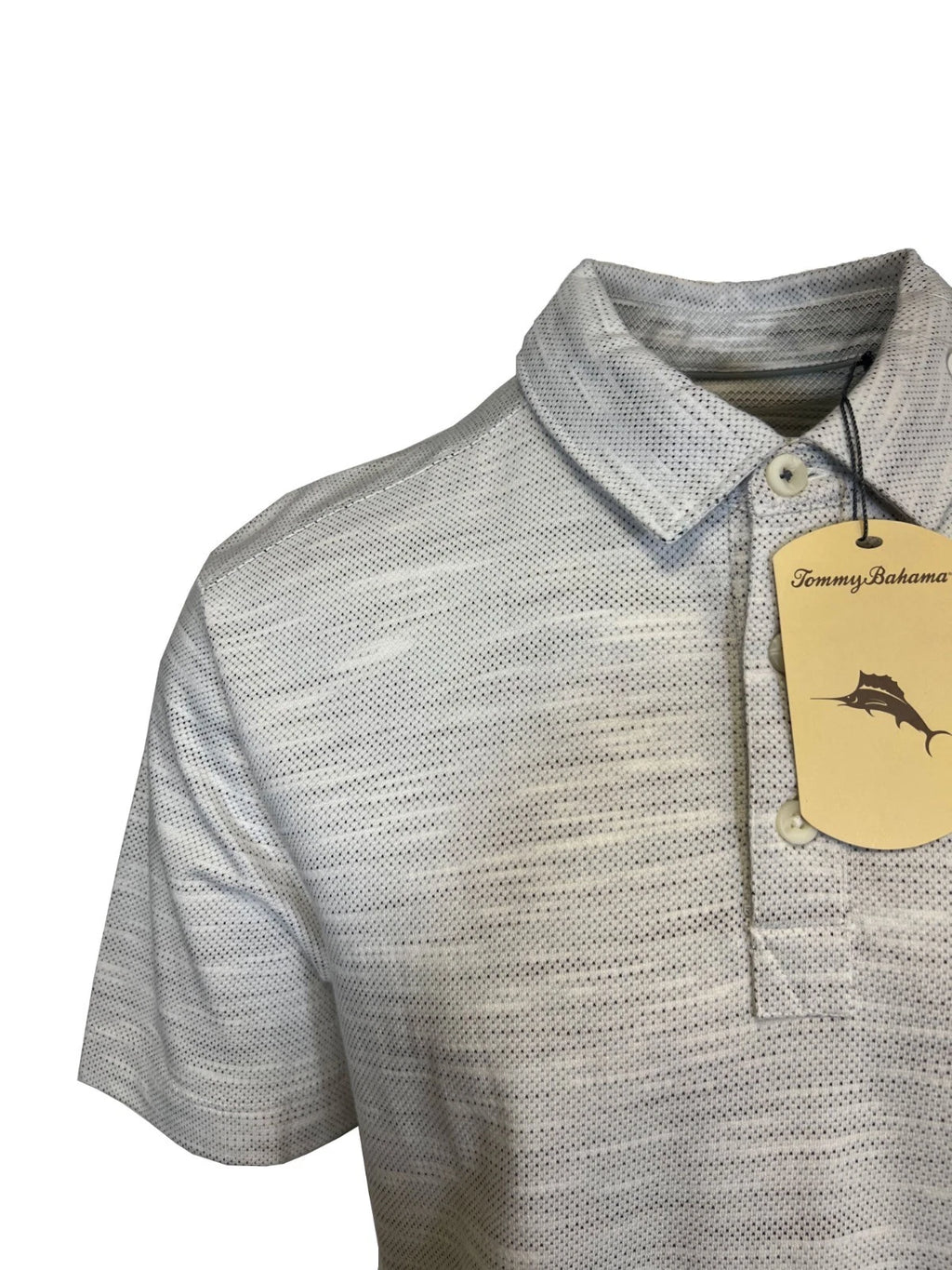 Tommy Bahama Men's Coal T-Shirt Ocean Sails Knit Polo 3 Buttons S/S Tee (S61)