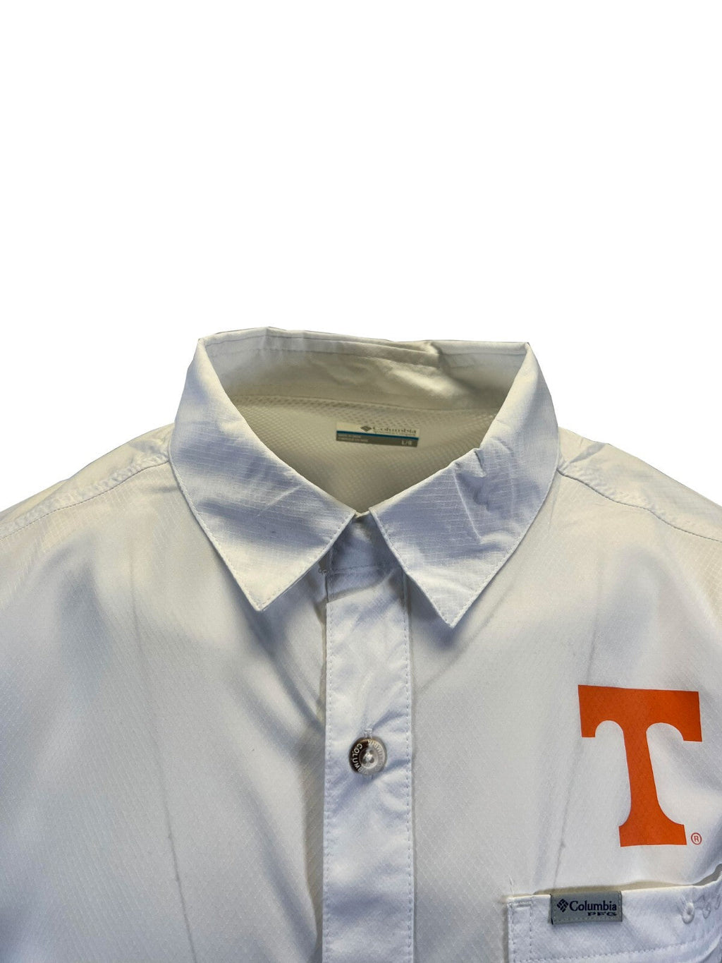 Columbia Men's White Shirt Tennessee Volunteers PFG Slack Tide Omni-Shade (335)