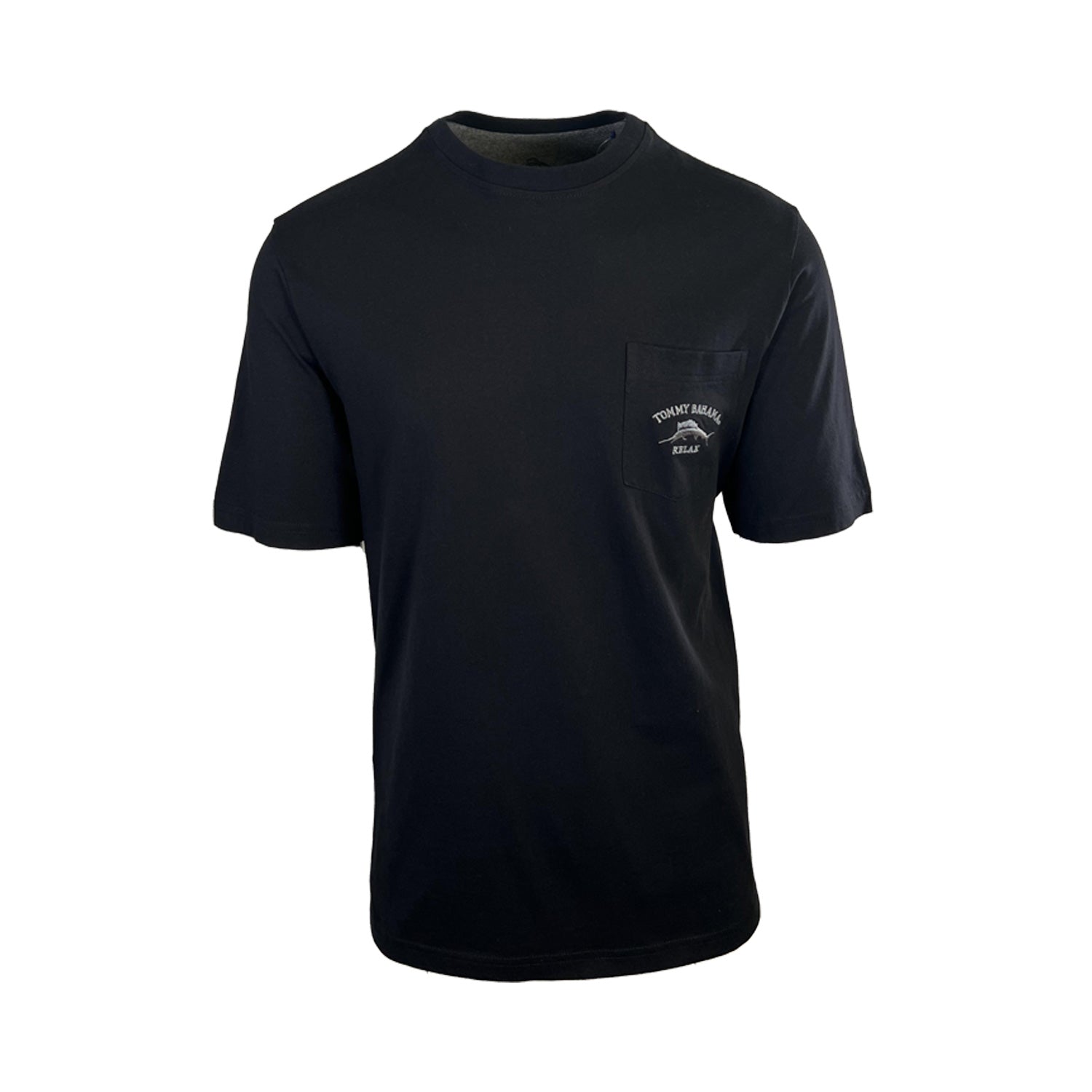 Tommy Bahama Men's Black T-Shirt Relax Crew Neck Bali Skyline Tee (S21)