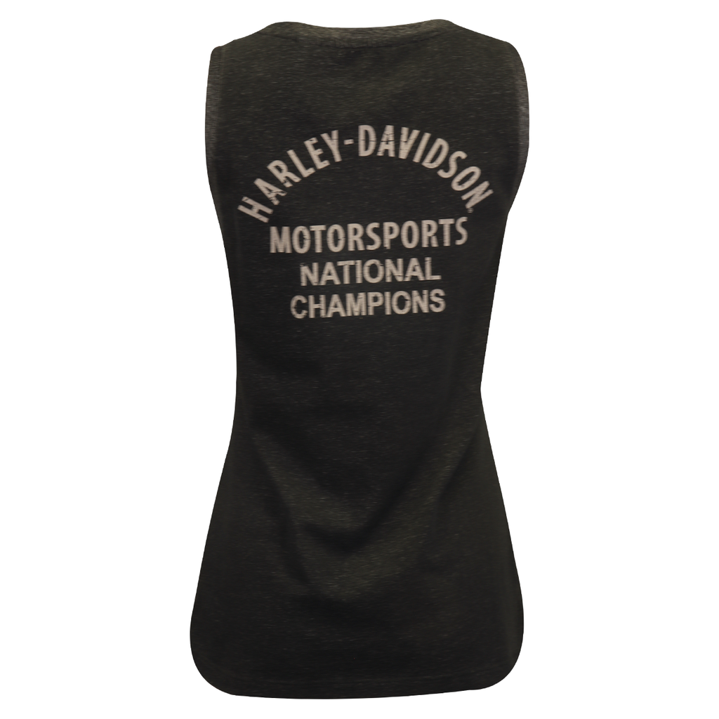 HD Branded Women's Tank Top Heather Charcoal 1903 Flags National Champions (SC-G5)