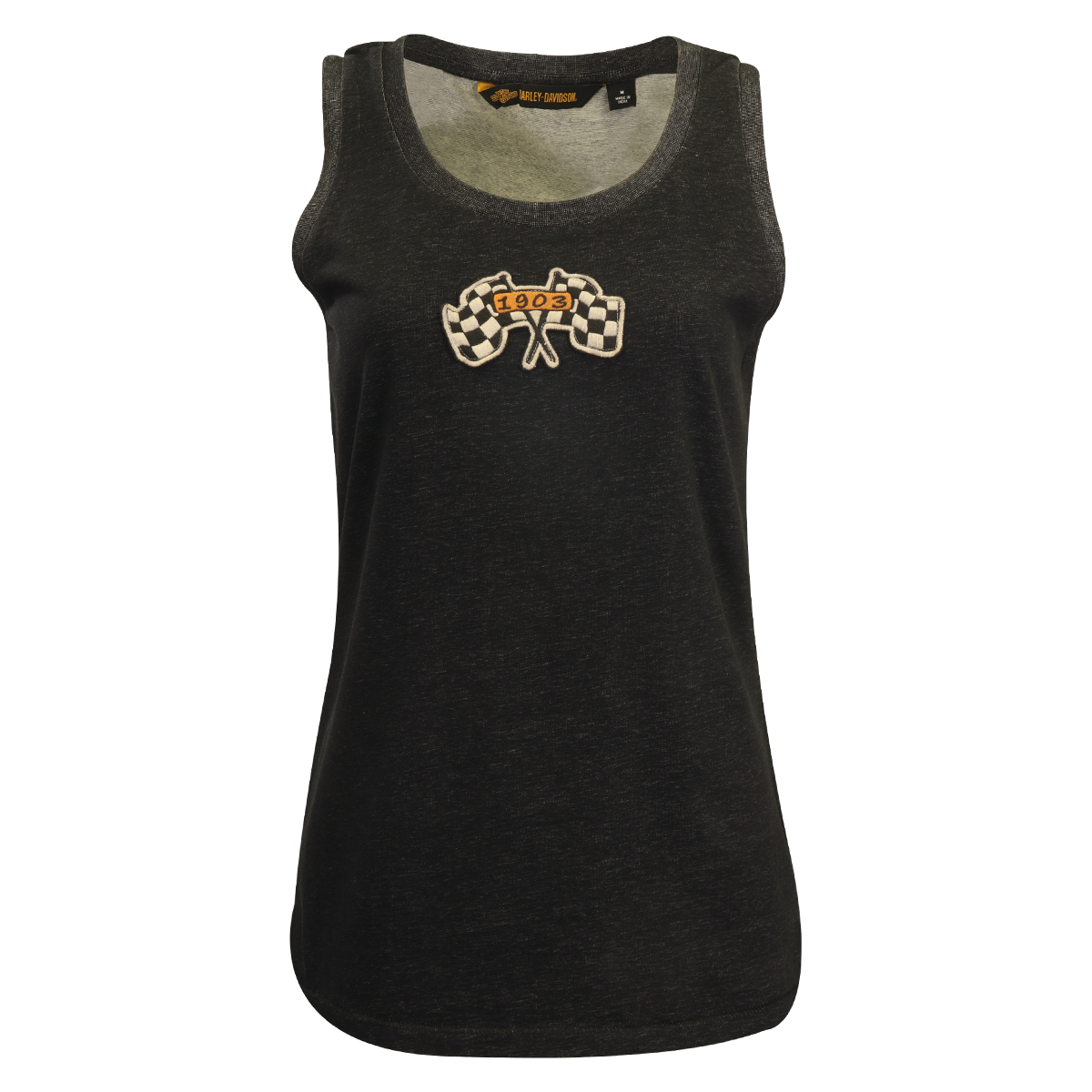 HD Branded Women's Tank Top Heather Charcoal 1903 Flags National Champions (SC-G5)