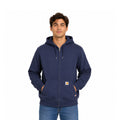 Carhartt FR Men's Navy Sweatshirt Midweight Hooded Zip Front (S40)