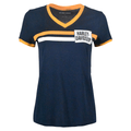 HD Branded Women's T-Shirt Essential V-Neck Ringer Short Sleeve (S03)