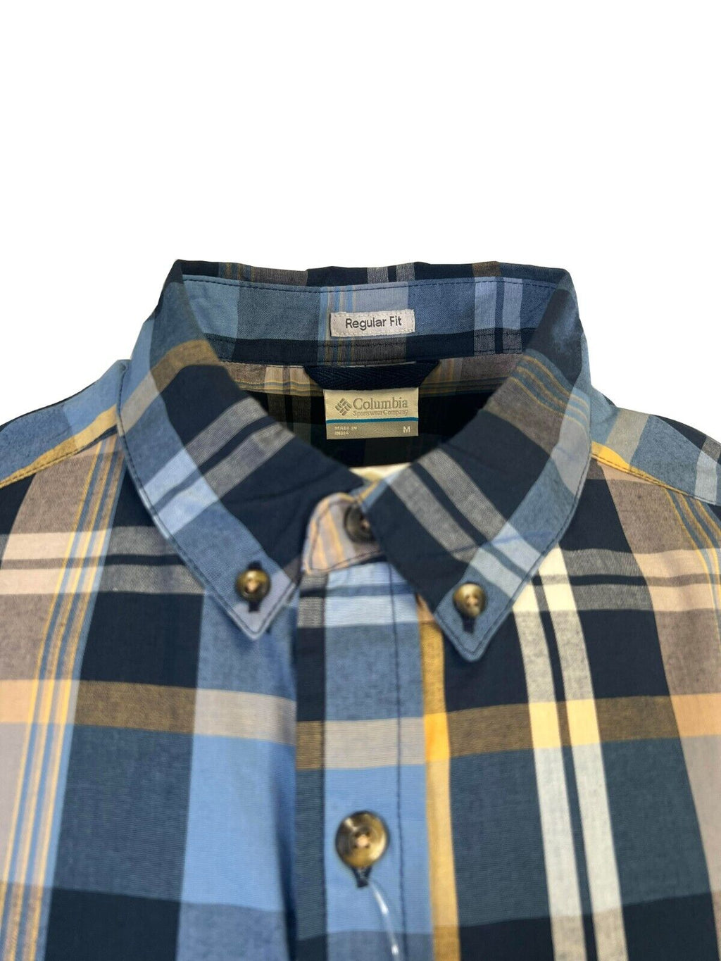 Columbia Men's Collegiate Navy Multi Plaid Rapid Rivers II S/S Shirt (462)