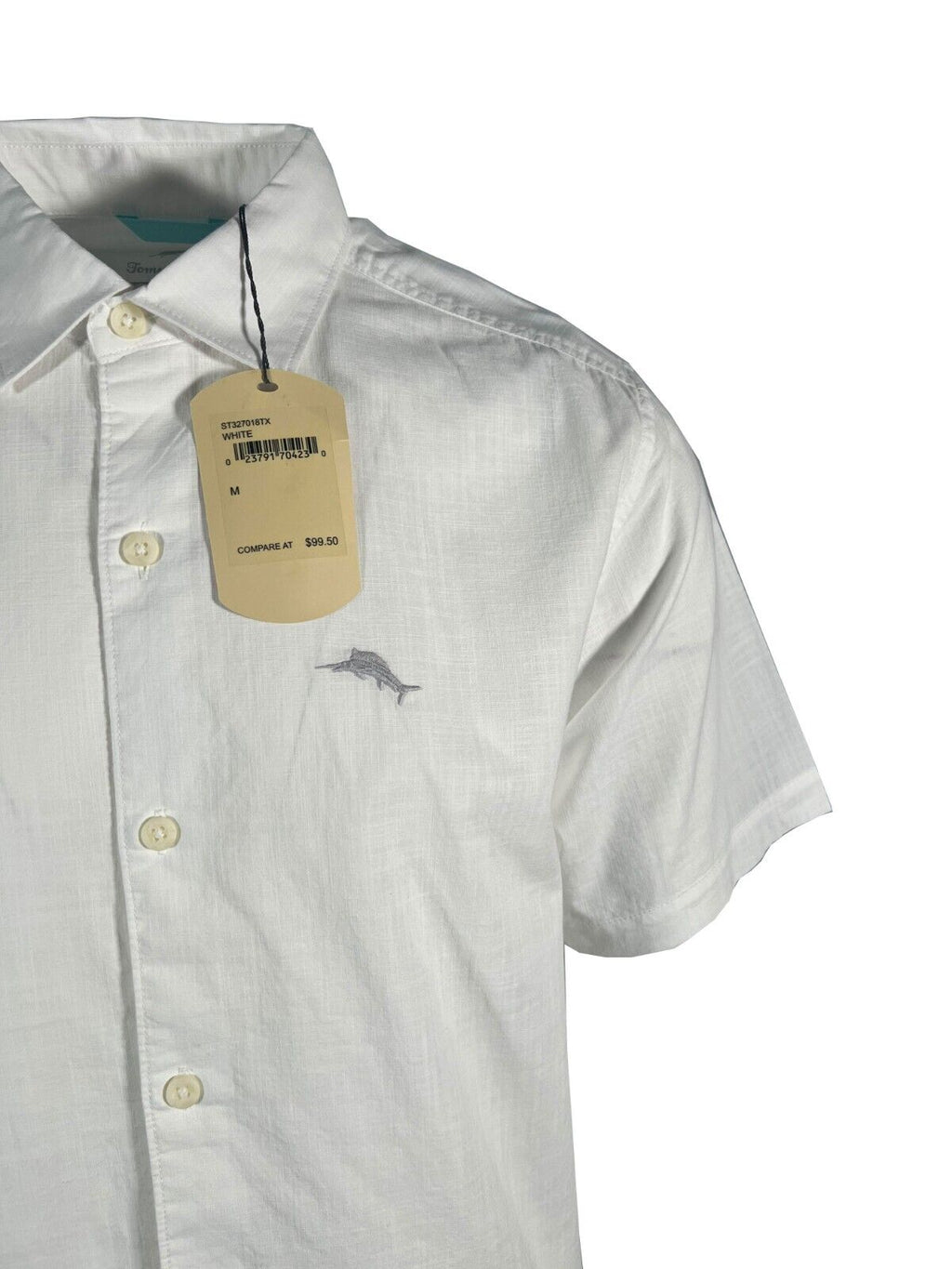 Tommy Bahama Men's White Shirt Button Up Short Sleeve (S07)