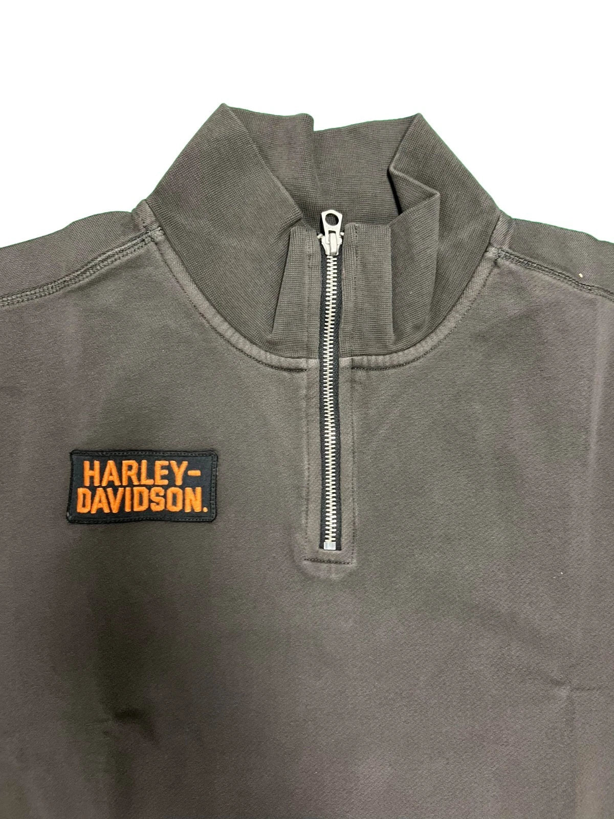 HD Branded Men's Black Sweatshirt 1/4-Zip Mock Neck Pullover (S109)