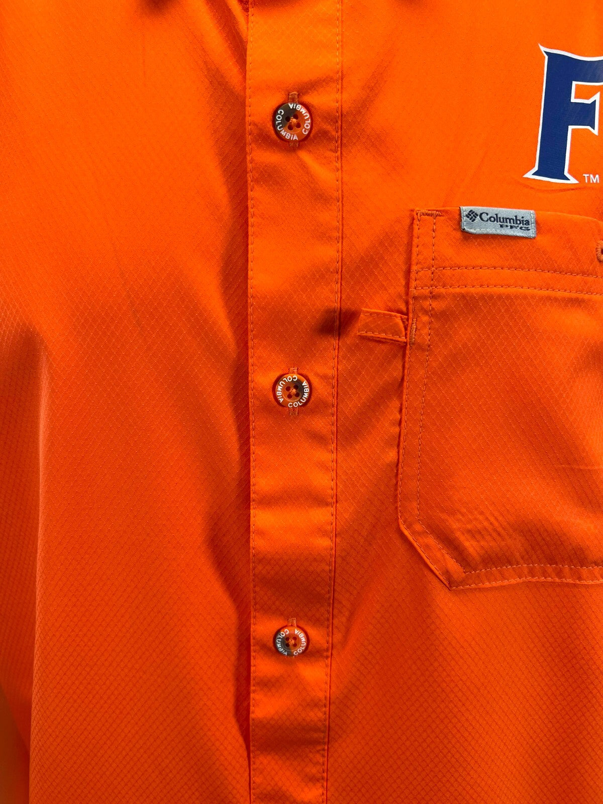 Columbia Men's Orange Shirt Florida Gators PFG Slack Tide Omni-Shade (336)