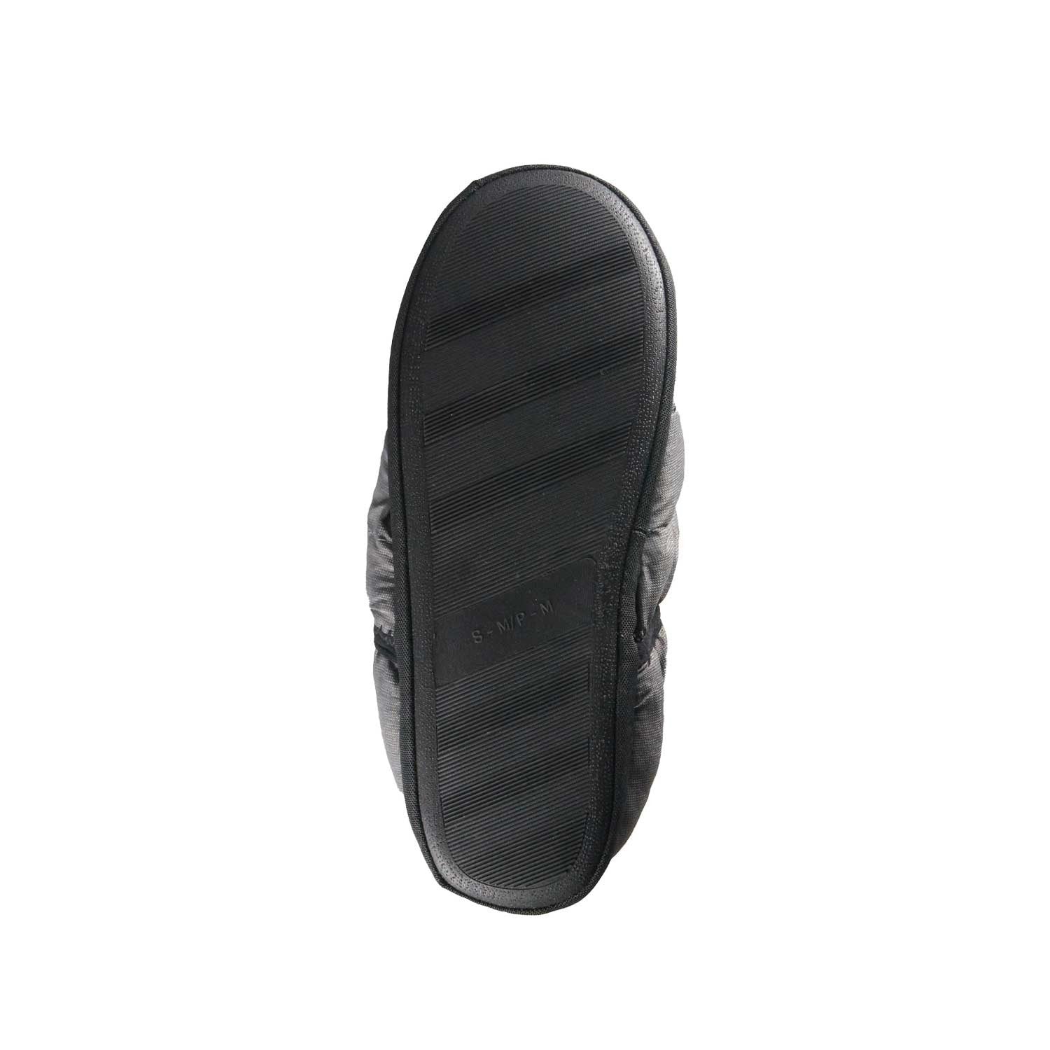 Bench Men's Charcoal Heather Puffer Slippers with Rubber Sole FiberFill (S01)