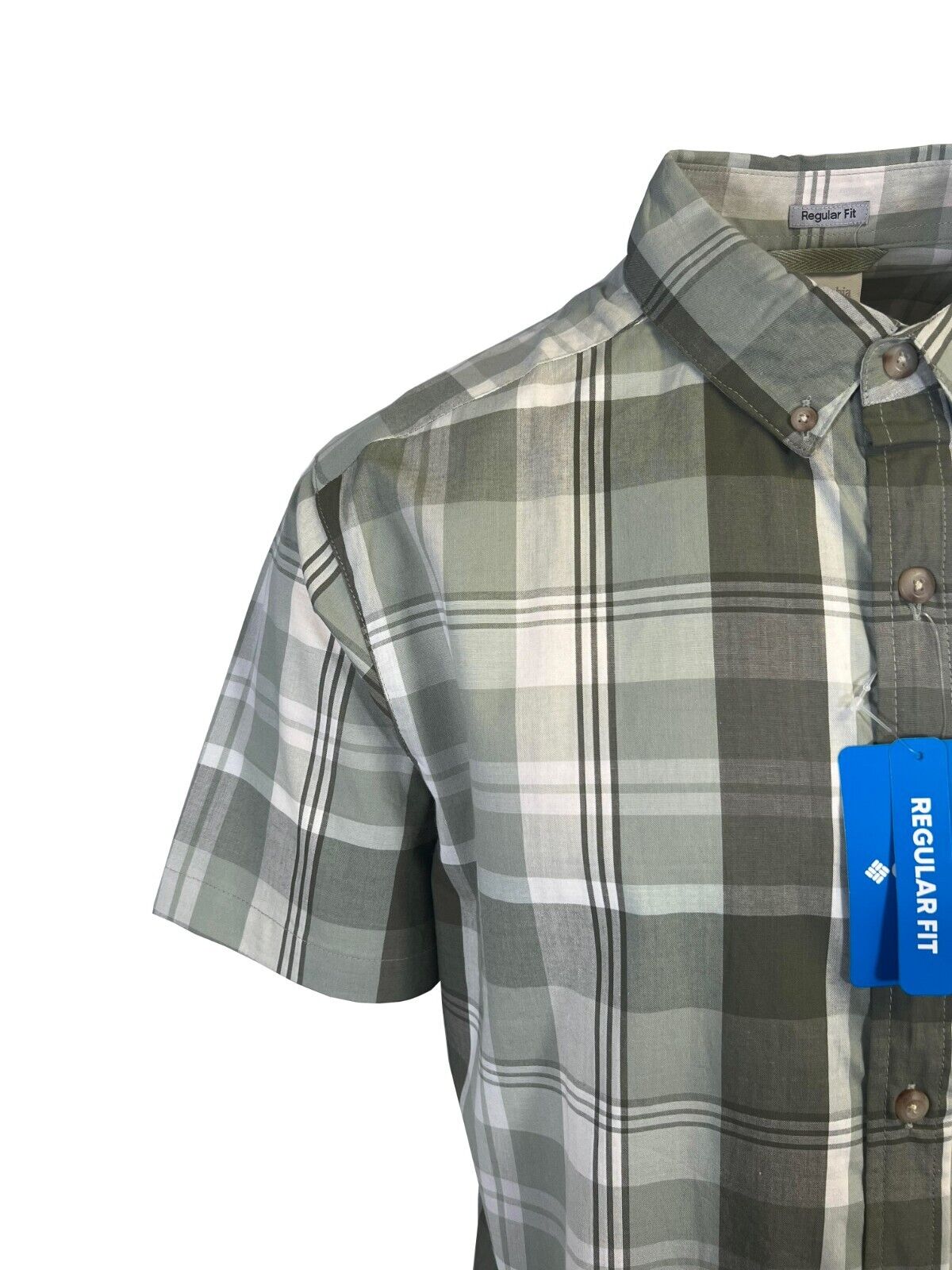 Columbia Men's Sage Leaf Multi Plaid Rapid Rivers II Short Sleeve Shirt (354)