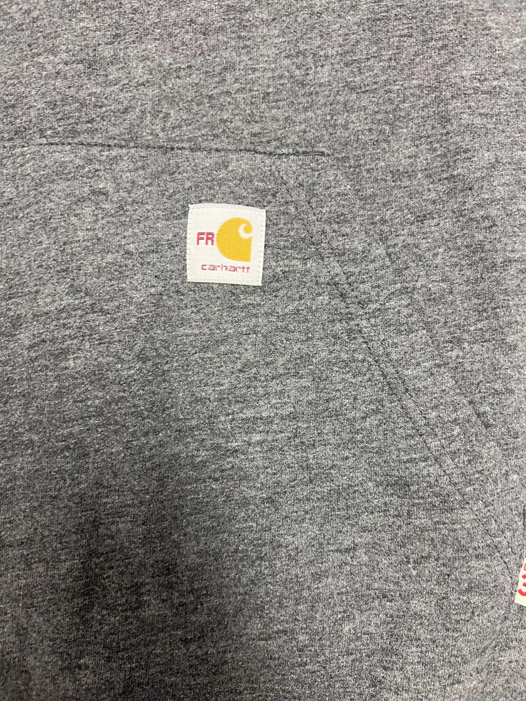 Carhart FR Men′s Granite Heather Sweatshirt Quarter Zip Mock Neck (S52)