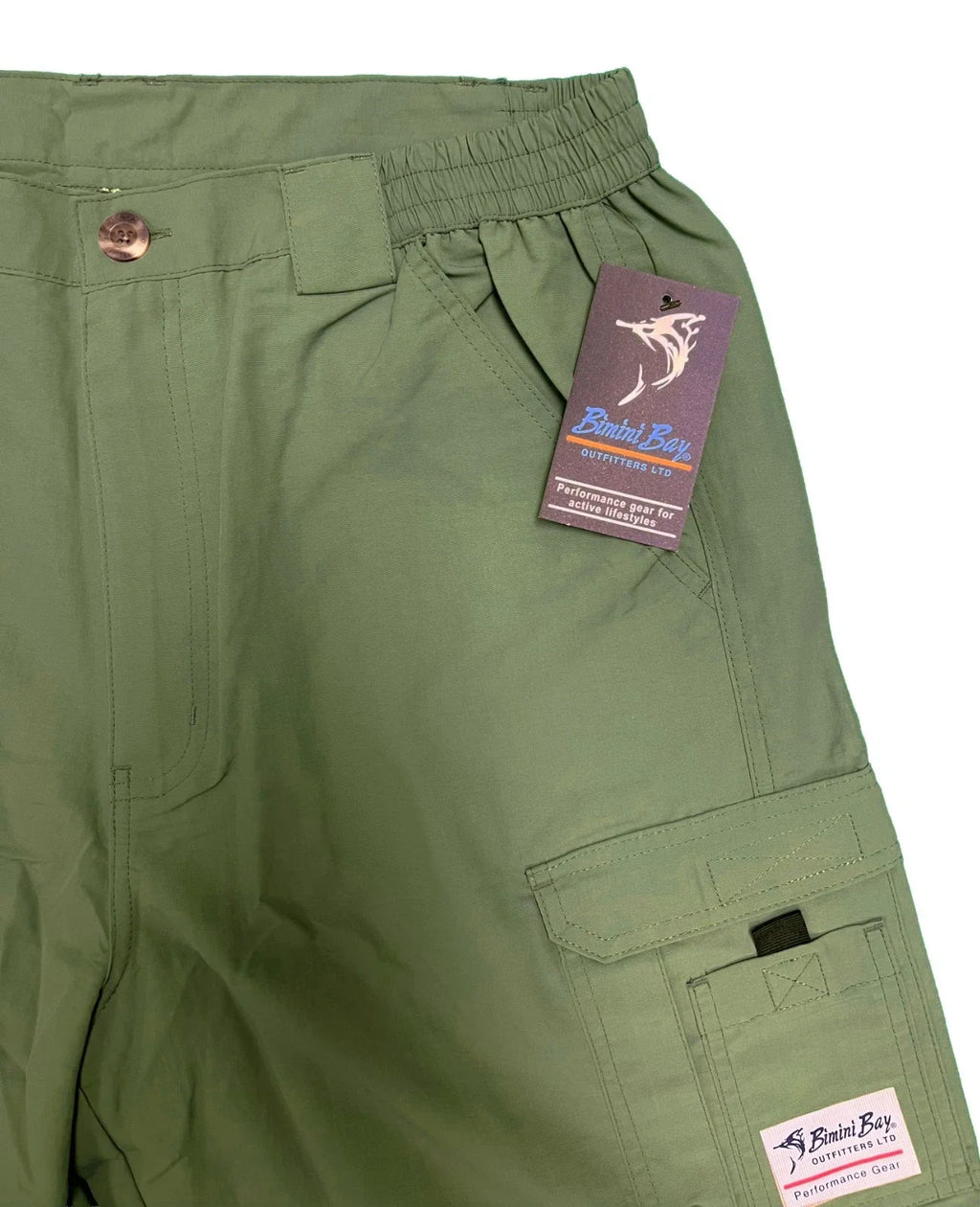 Bimini Bay Outfitters Men's Green Short Boca Grande II Fishing (S09)