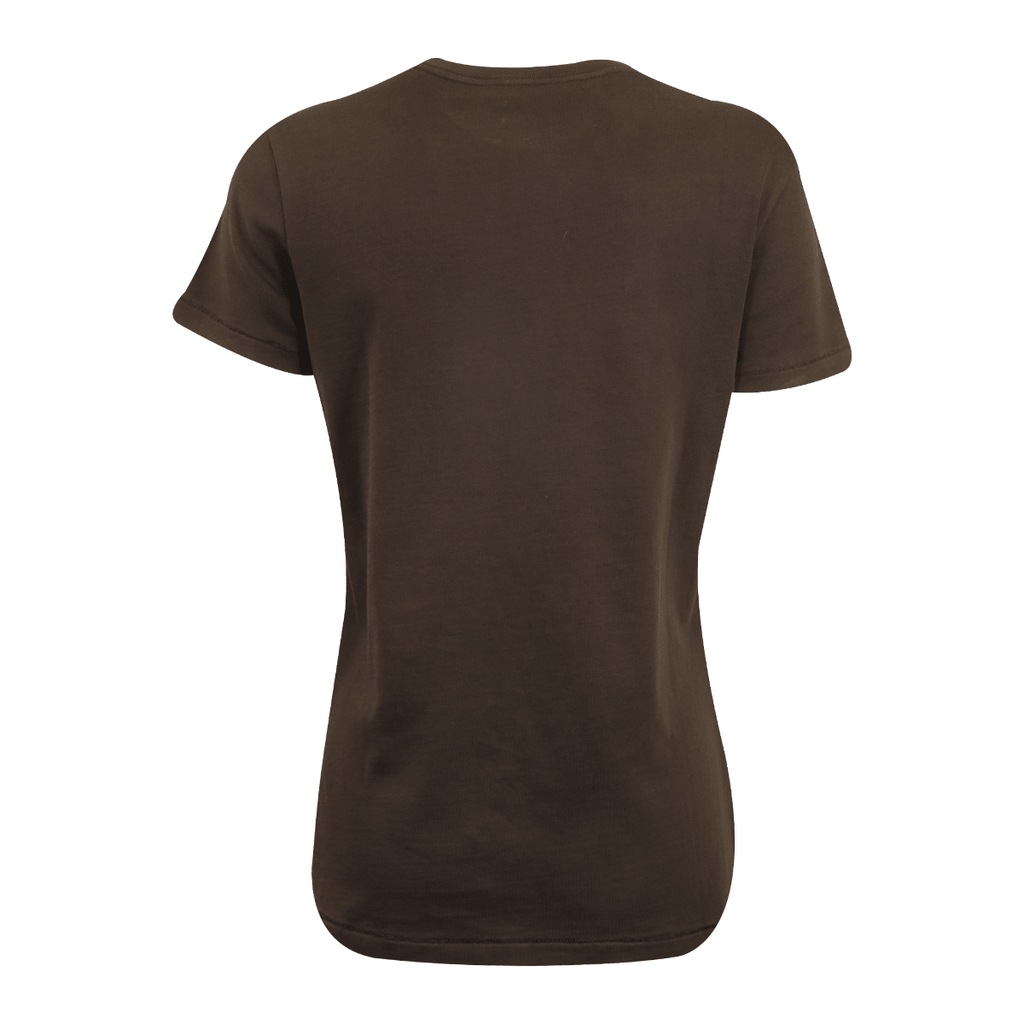 HD Branded Women's T-Shirt Dark Grey Embroidered Eagle Badge S/S (S35)