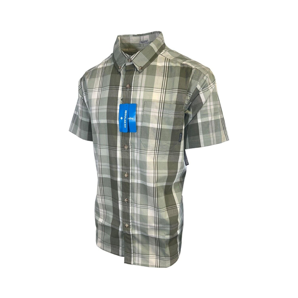 Columbia Men's Sage Leaf Multi Plaid Rapid Rivers II Short Sleeve Shirt (354)