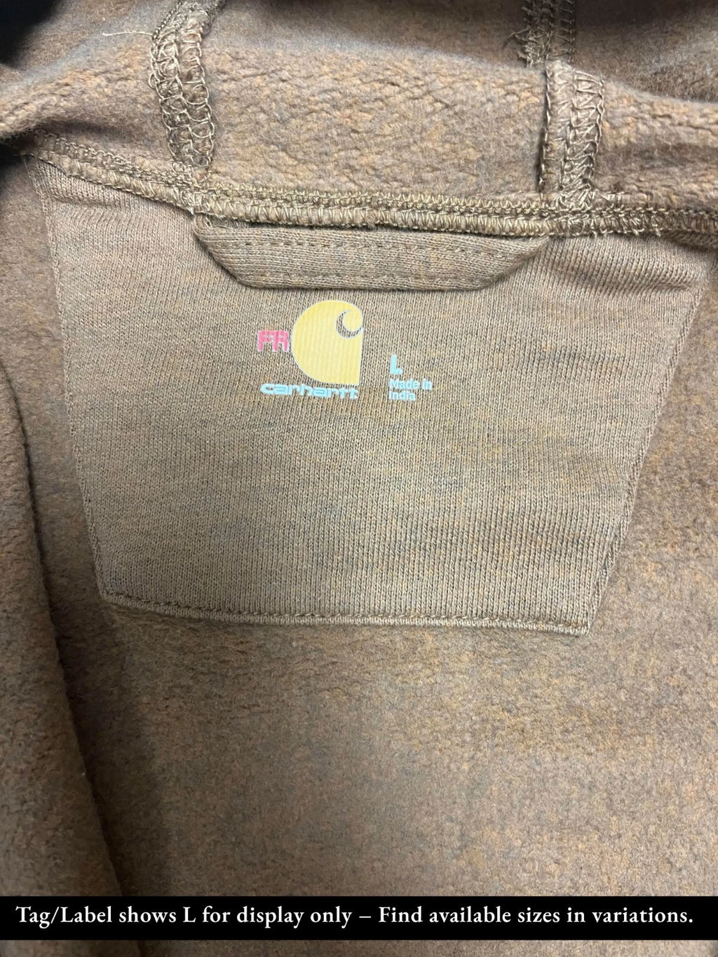Carhartt FR Men's Brown Sweatshirt Midweight Hooded Zip Front (S46)