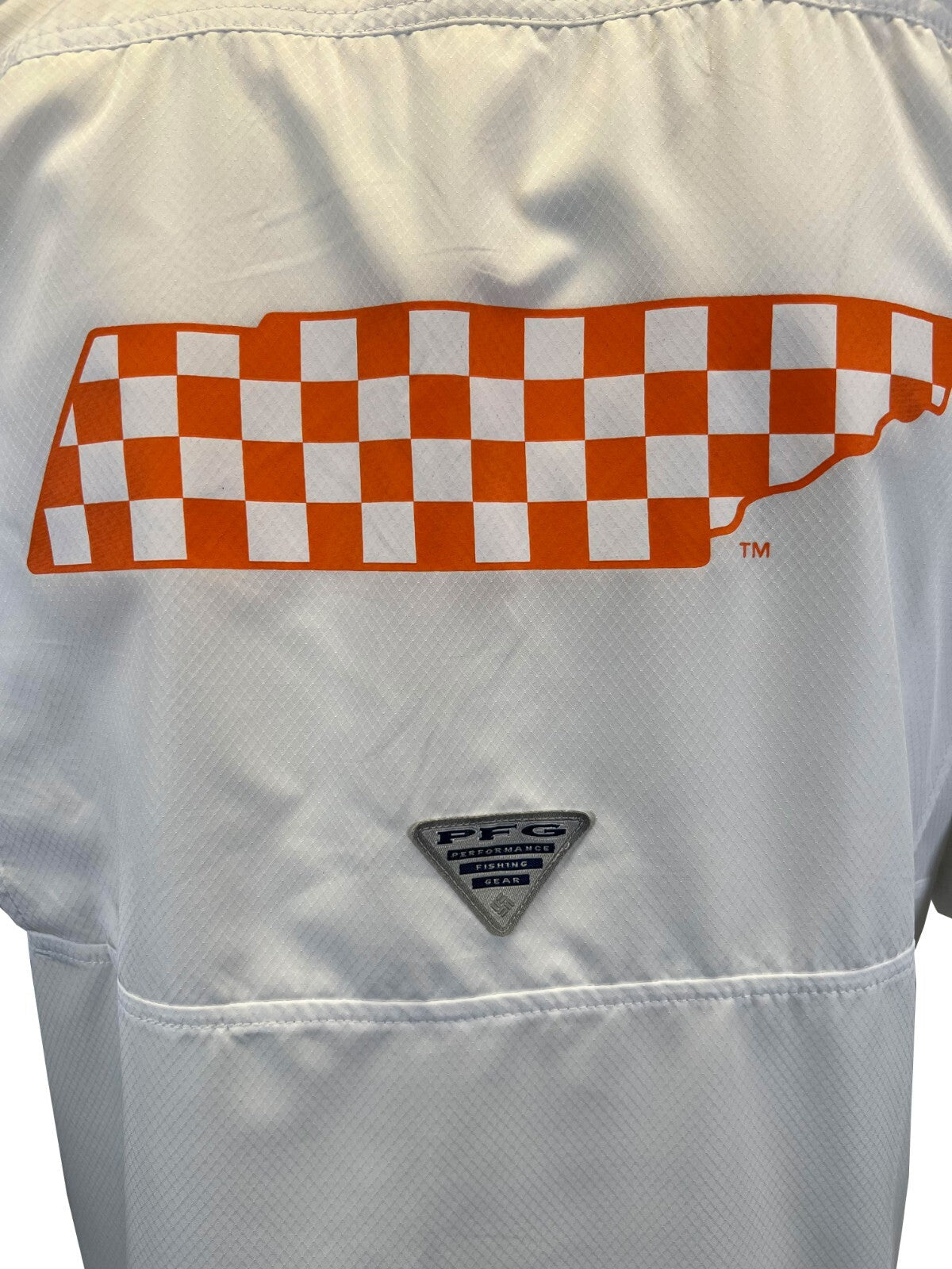 Columbia Men's White Shirt Tennessee Volunteers PFG Slack Tide Omni-Shade (335)