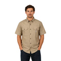 Carhartt Men's Dark Tan Chambray Shirt Loose Fit Medium Weight S/S (353)