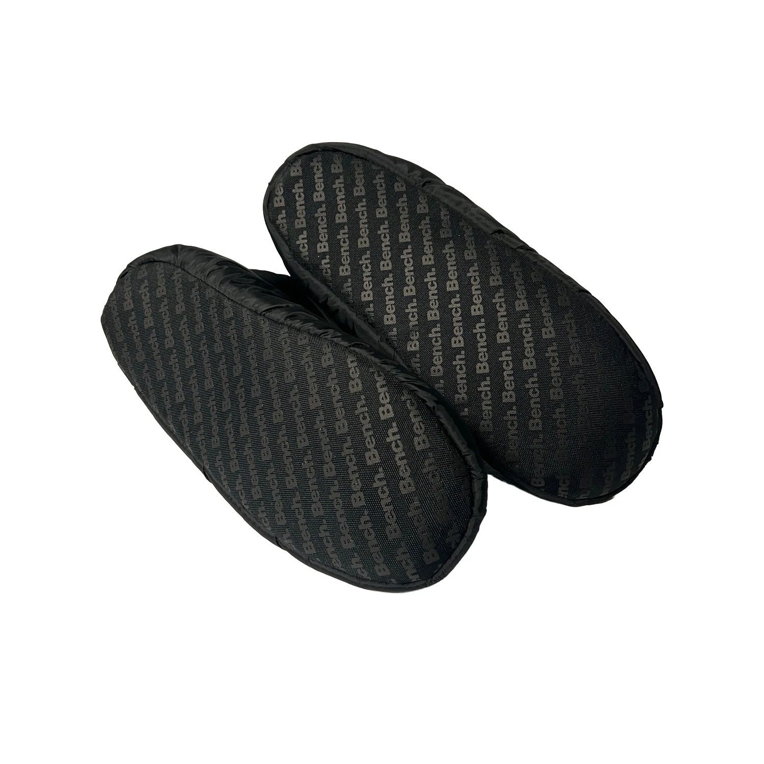 Bench Men's Jet Black Puffer Slippers Indoor FiberFill (S03)