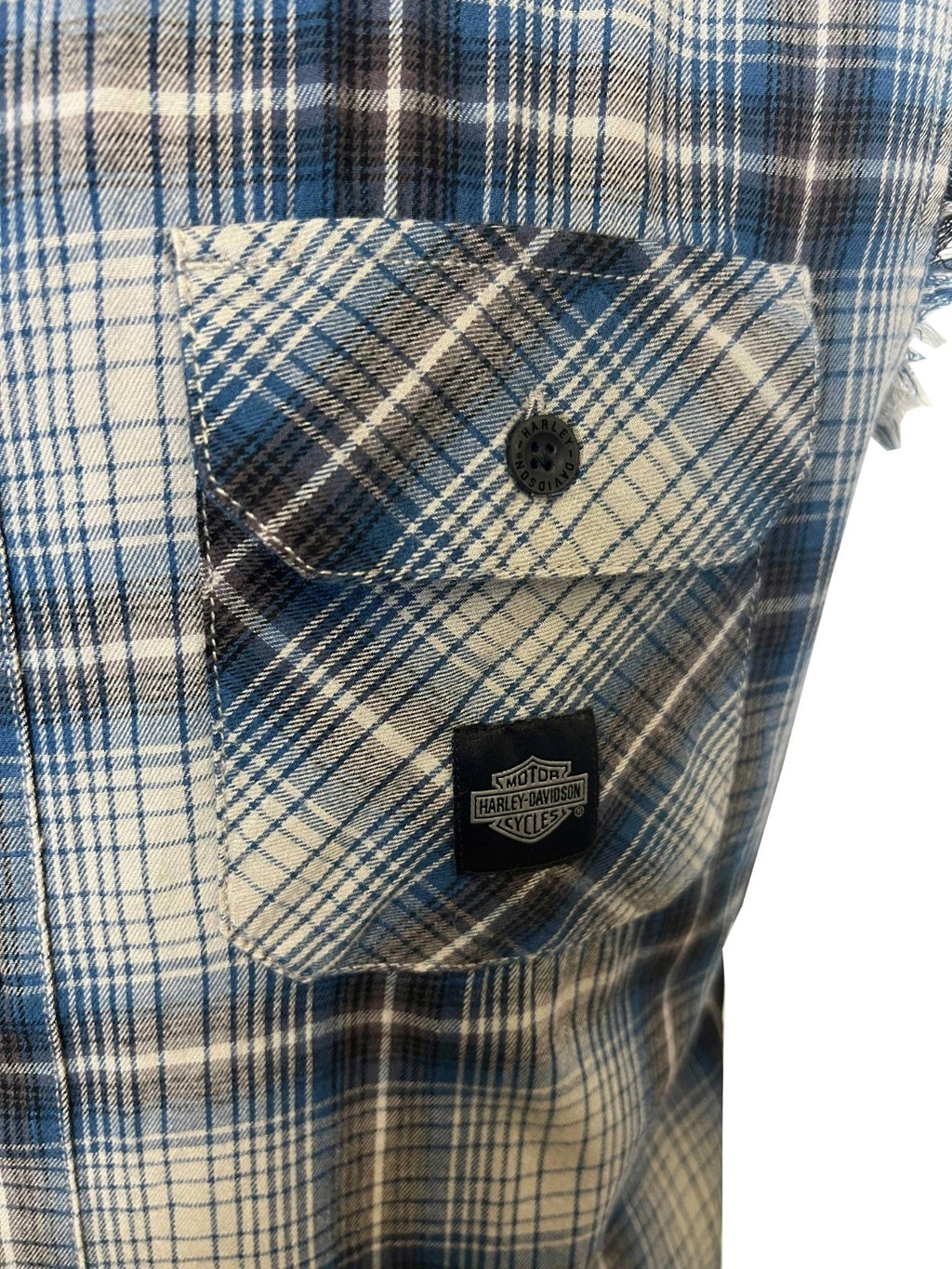 HD Brand Men's Grey & Ensign Blue Vest Logo Patch Sleeveless Shirt (S66)