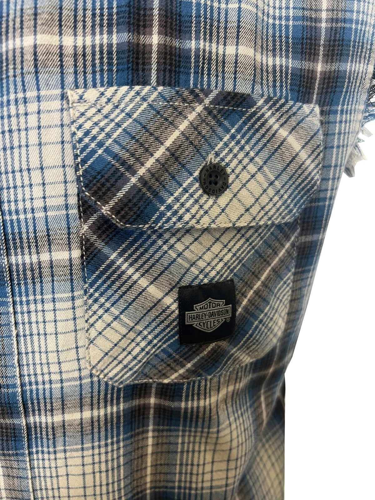 HD Brand Men's Grey & Ensign Blue Vest Logo Patch Sleeveless Shirt (S66)
