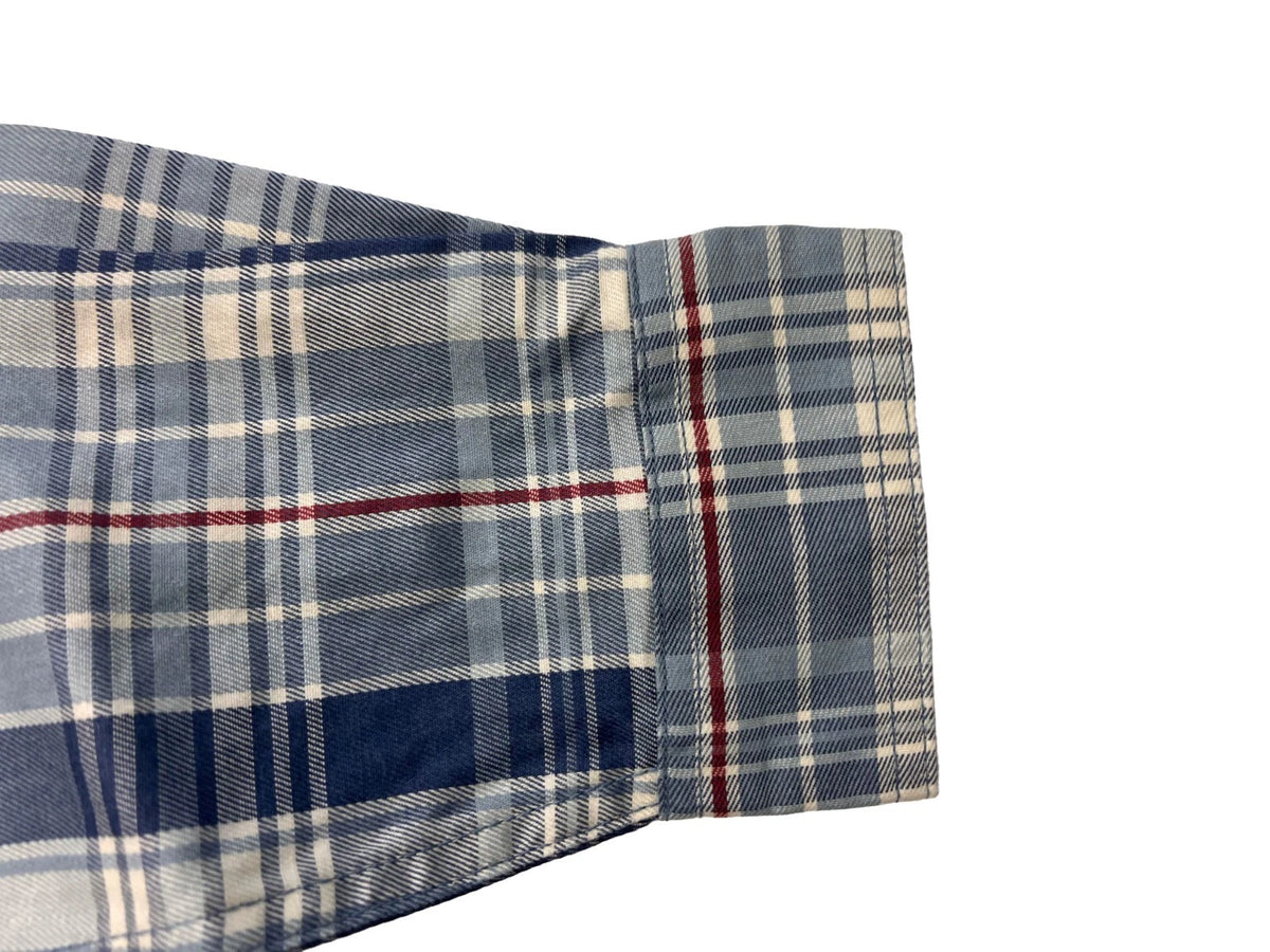 Carhartt FR Men's Slate Blue Plaid Shirt -Rugged Flex Work Wear L/S CAT 2 (S371)