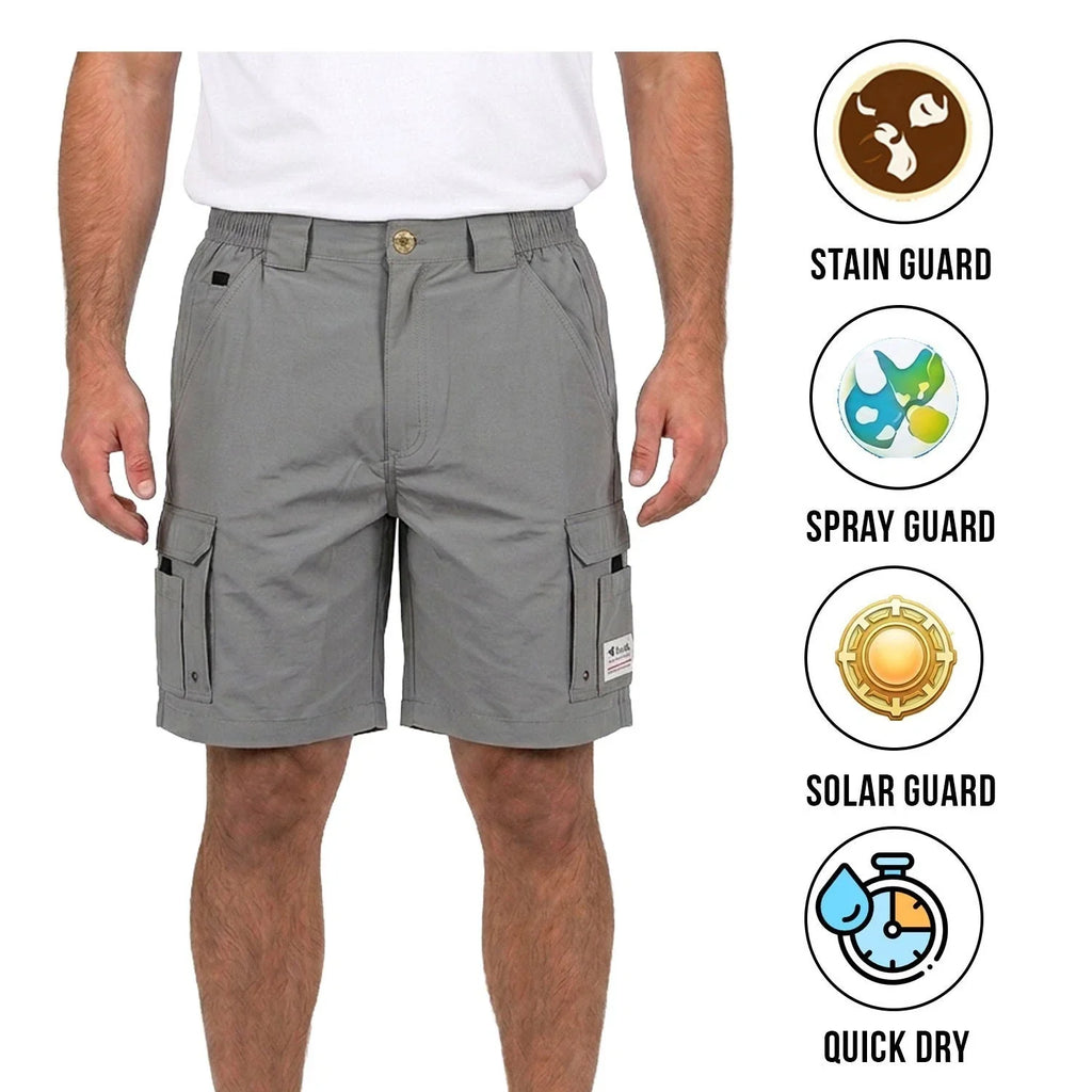 Bimini Bay Outfitters Men's Grey Short Boca Grande II Fishing (S03)