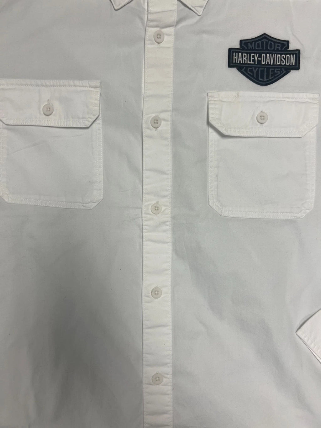 HD Brand Men's White Shirt Bar & Shield Solid Long Sleeve (340)