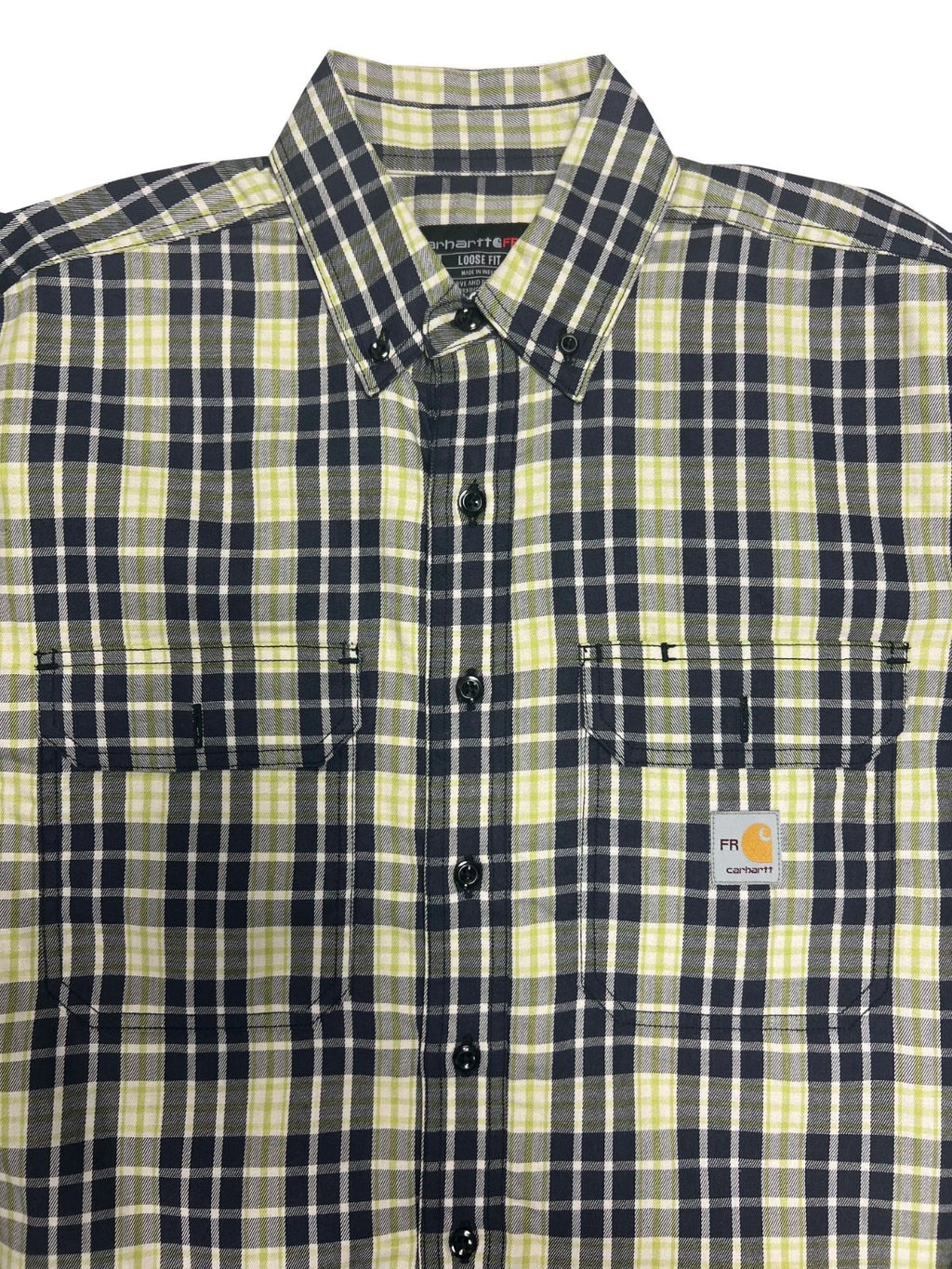 Carhartt FR Men's Sour Apple Shirt Rugged Flex Original Fit Plaid L/S (S366)