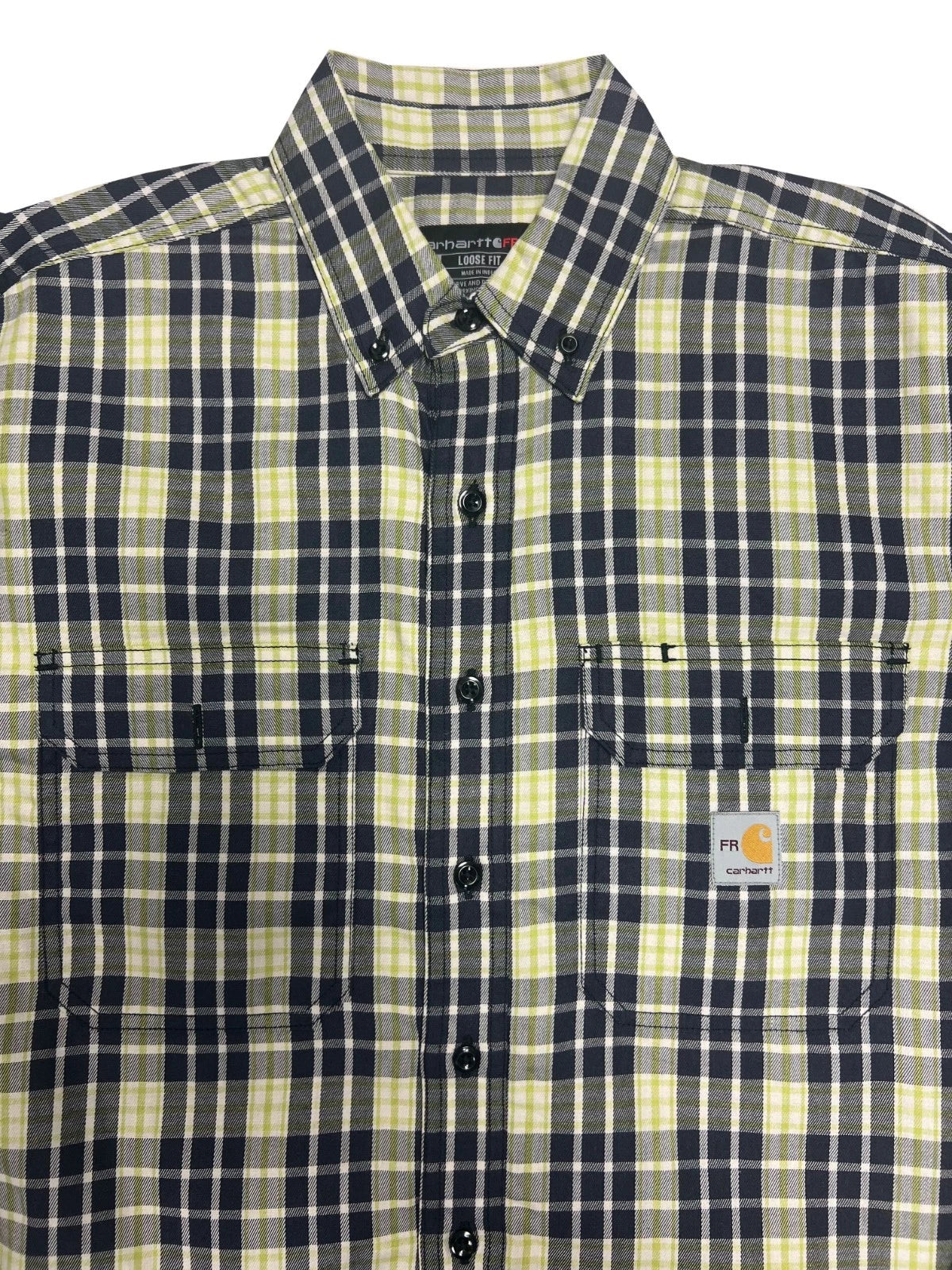 Carhartt FR Men's Sour Apple Shirt Rugged Flex Original Fit Plaid L/S (S366)