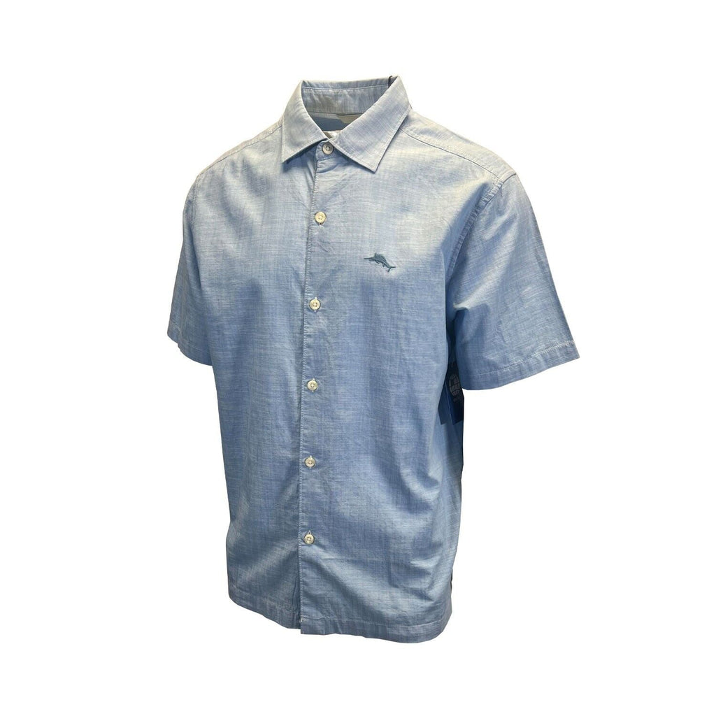 Tommy Bahama Men's Big Sky Blue Shirt Button Up Short Sleeve (S09)