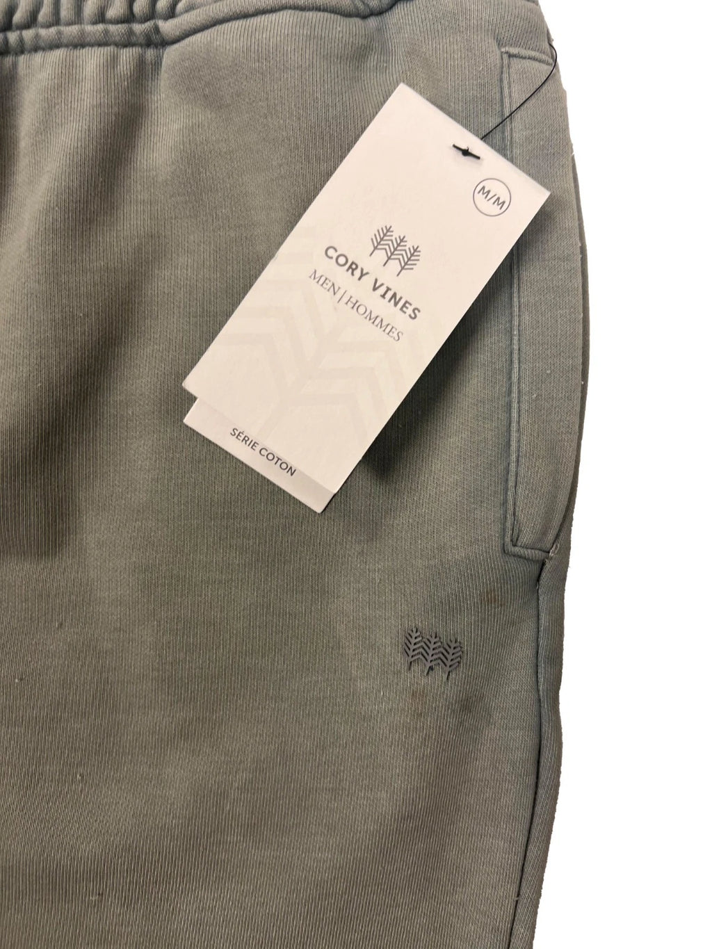 Croy Vines Men's Olive Joggers - Drawstring Elastic Waist Pants - 2 Pack (S01)