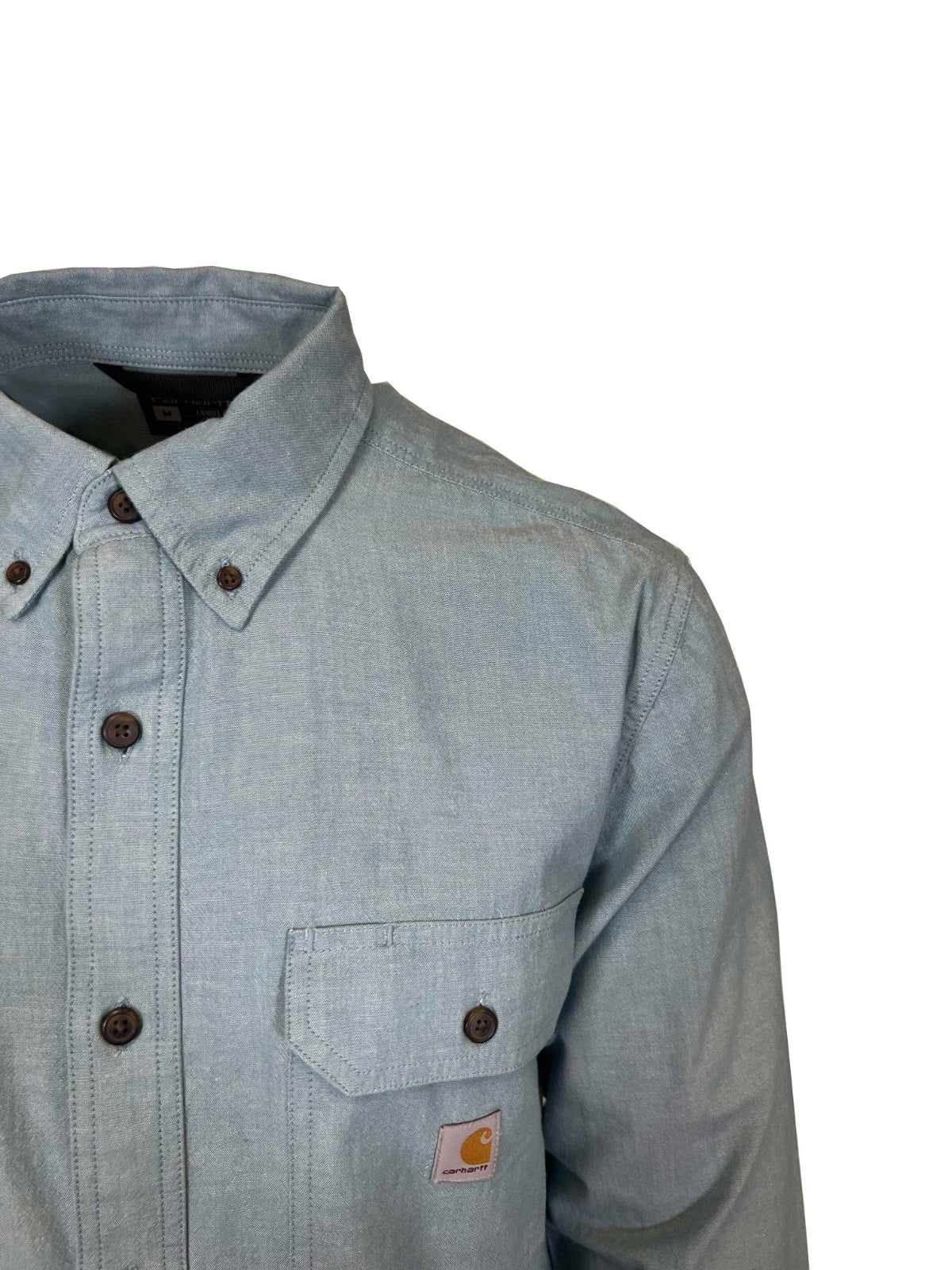 Carhartt Men's Blue Chambray Shirt Loose Fit Midweight L/S (350)