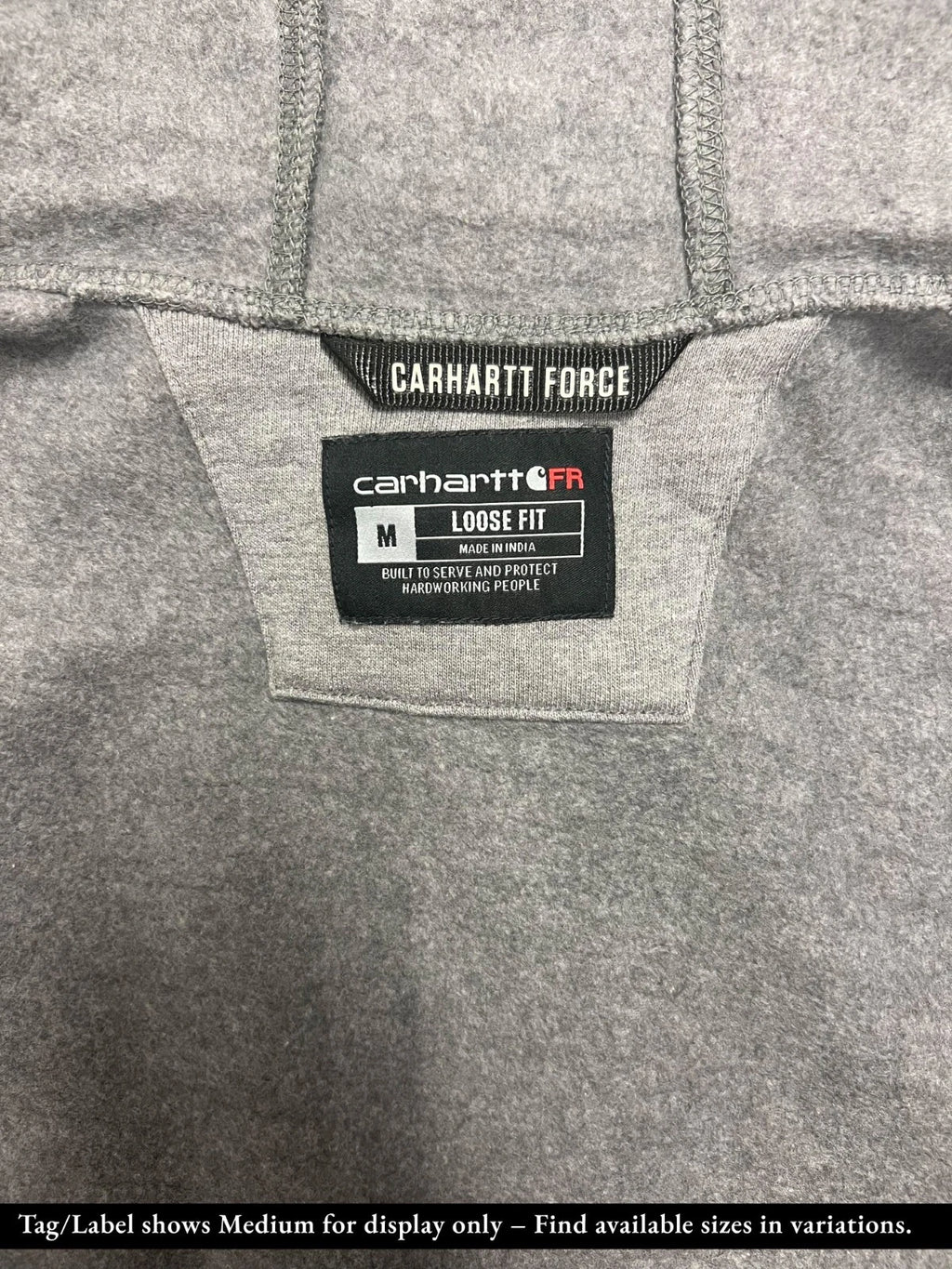 Carhartt FR Men's Grey Sweatshirt Midweight Hooded Zip Front (S41)
