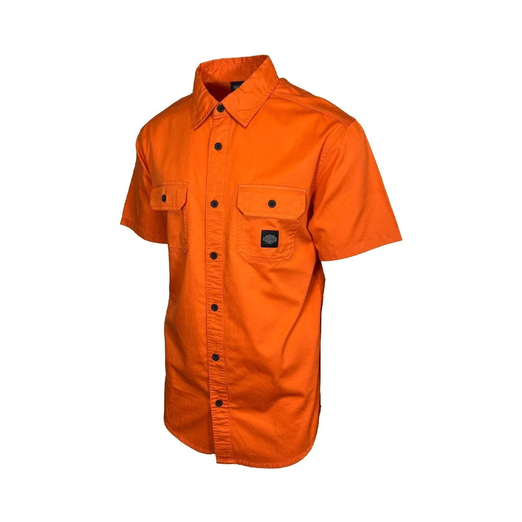 HD Branded Men's Orange Shirt Rising Eagle Lightweight Twill S/S (S349)