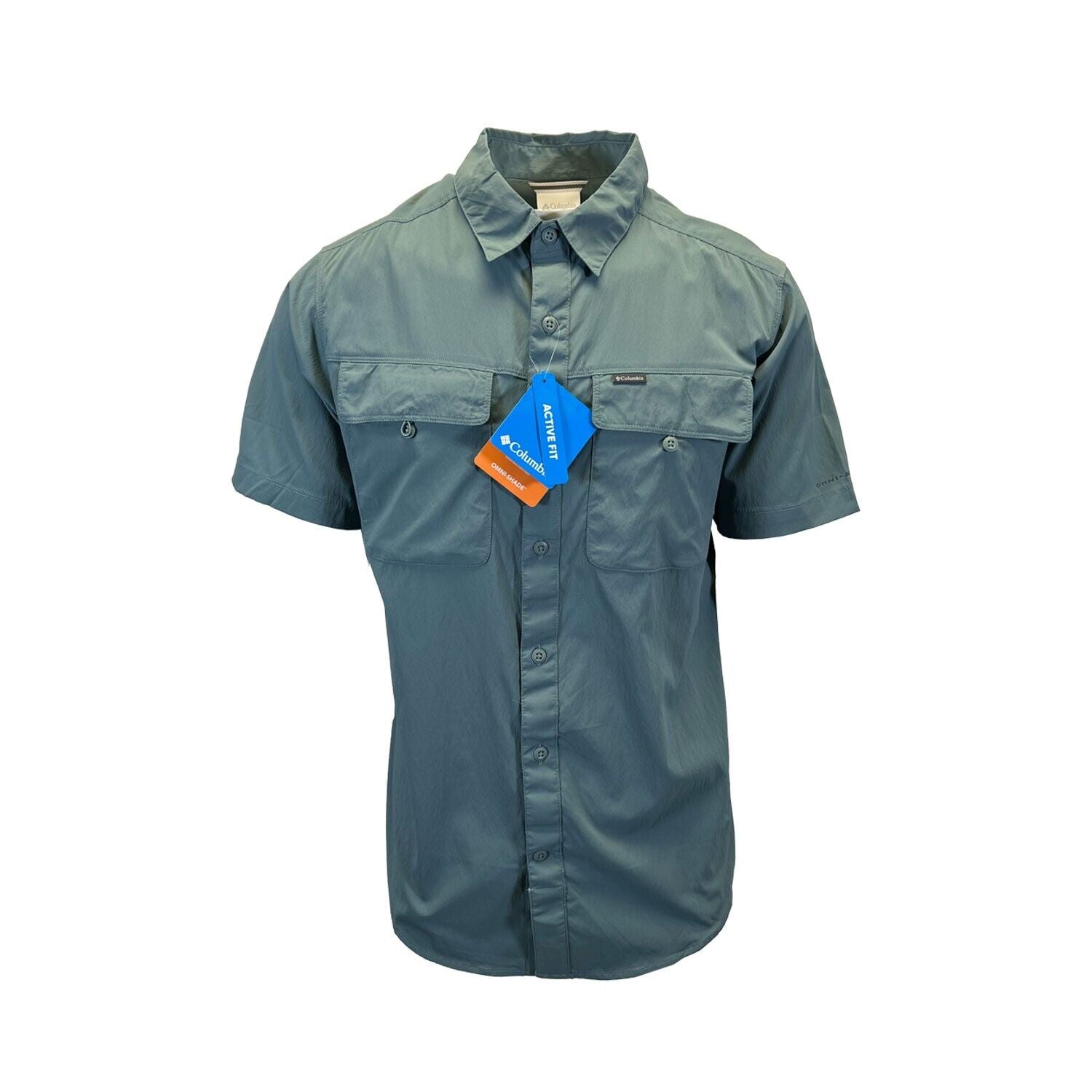 Columbia Men's Thyme Green Shirt Yoncalla FS Short Sleeve (346)