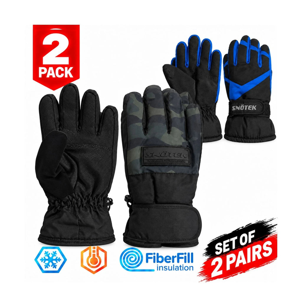 Snotek Junior's Gloves - ST6129 , ST372 Winter Glove 2 Pack (S09) + (S12)
