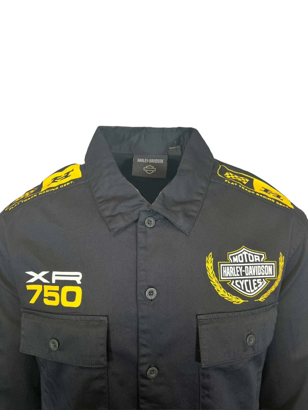 HD Branded  Men’s Black Shirt Trophy Eagle Racing Mechanic L/S (354)