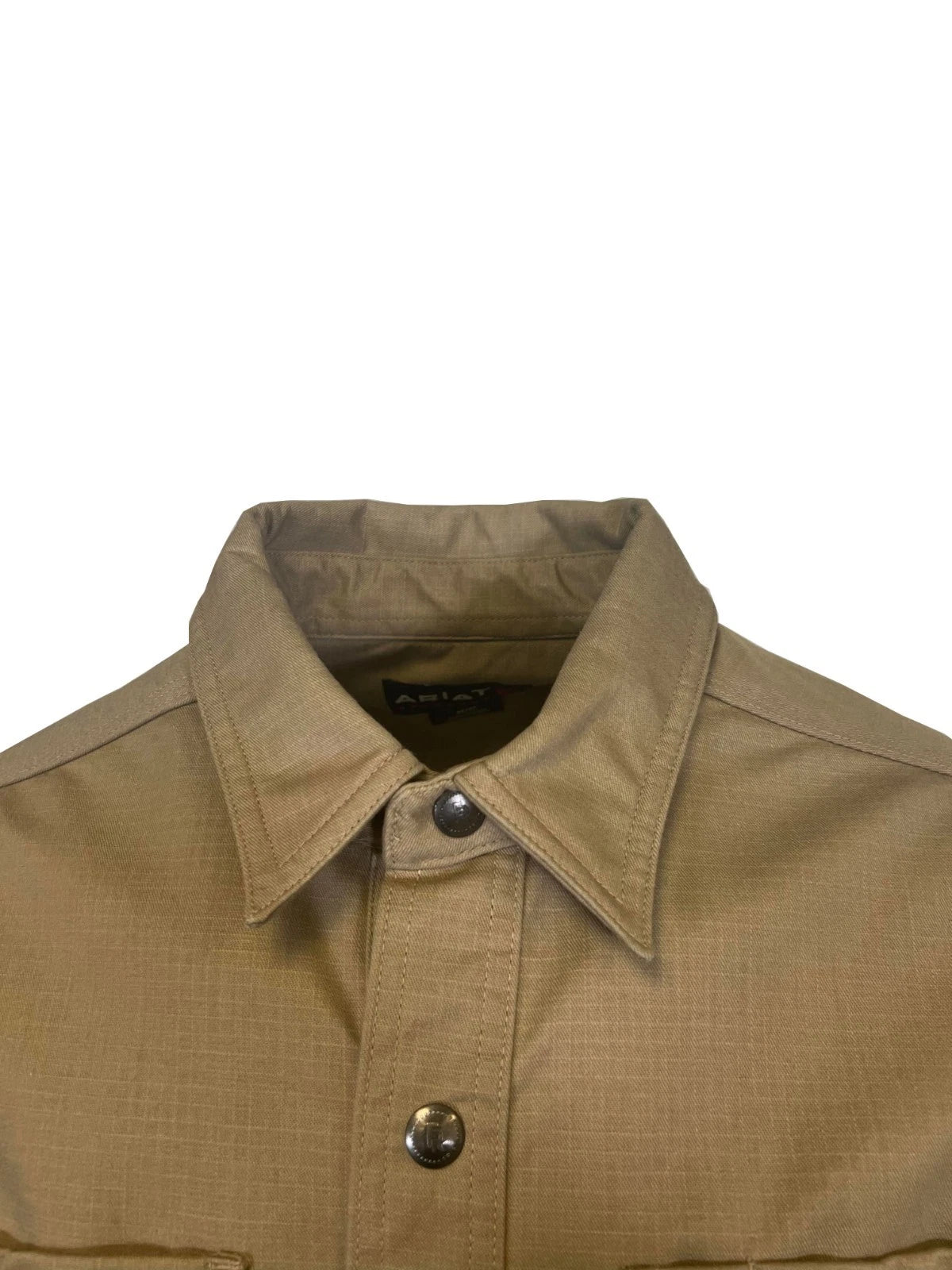 Ariat FR Men's Khaki Shirt Ripstop Softshell Flame Resistant Long Sleeve (S57)