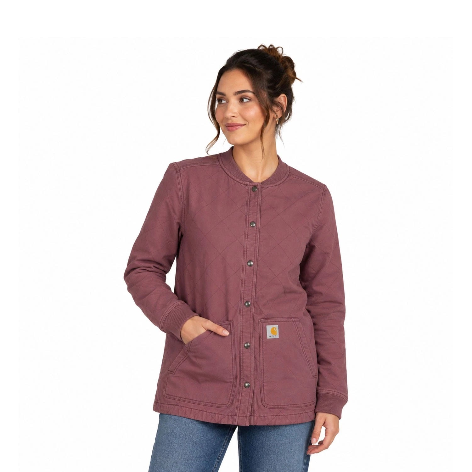 Carhartt Women's Faded Purple Quilted Top Lightweight Jacket (S11)